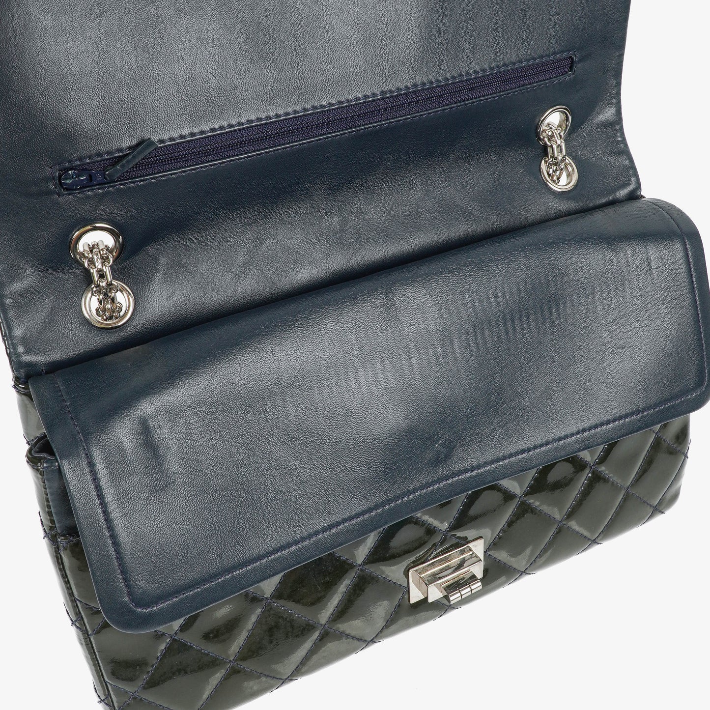 Chanel 2.55 Reissue Double Flap Patent Leather With Ruthenium Hardware