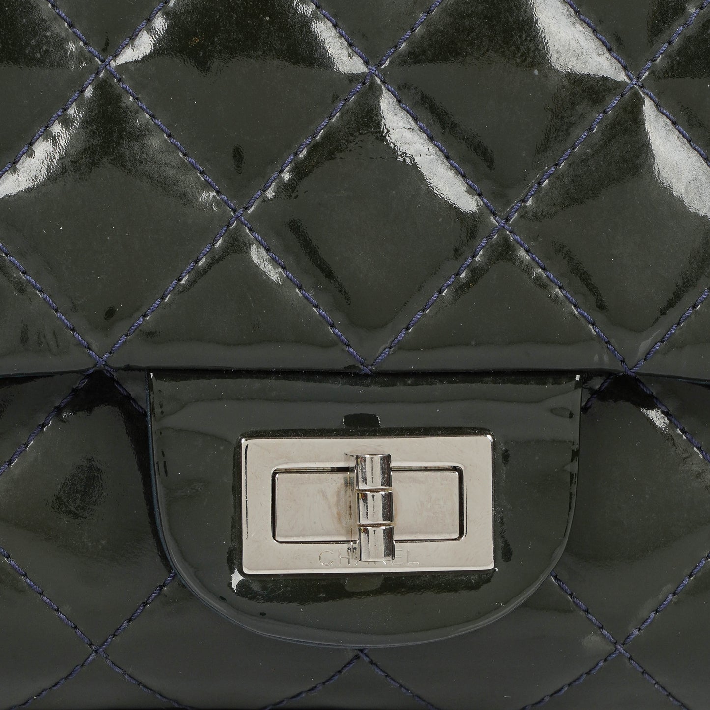 Chanel 2.55 Reissue Double Flap Patent Leather With Ruthenium Hardware