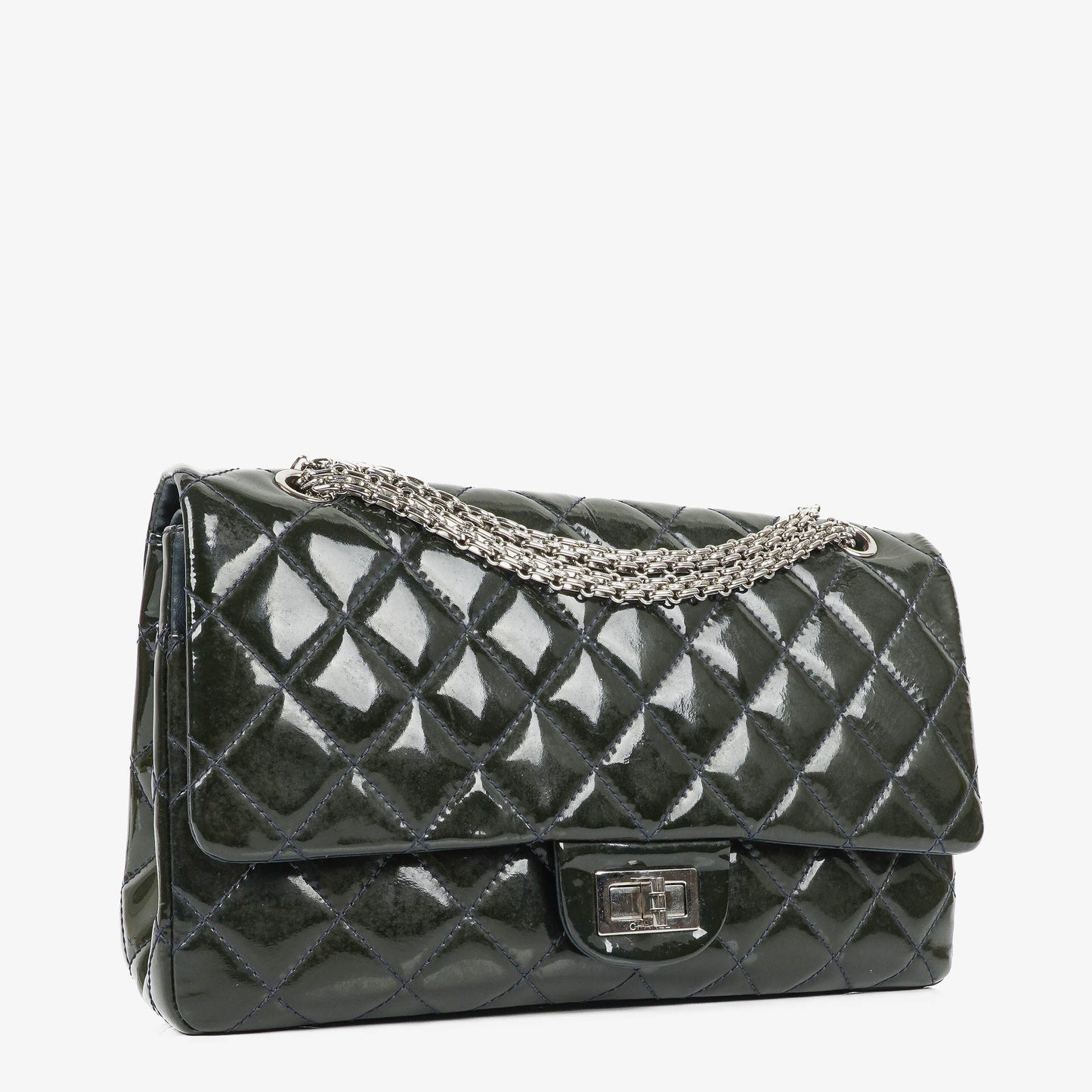 Chanel 2.55 Reissue Double Flap Patent Leather With Ruthenium Hardware