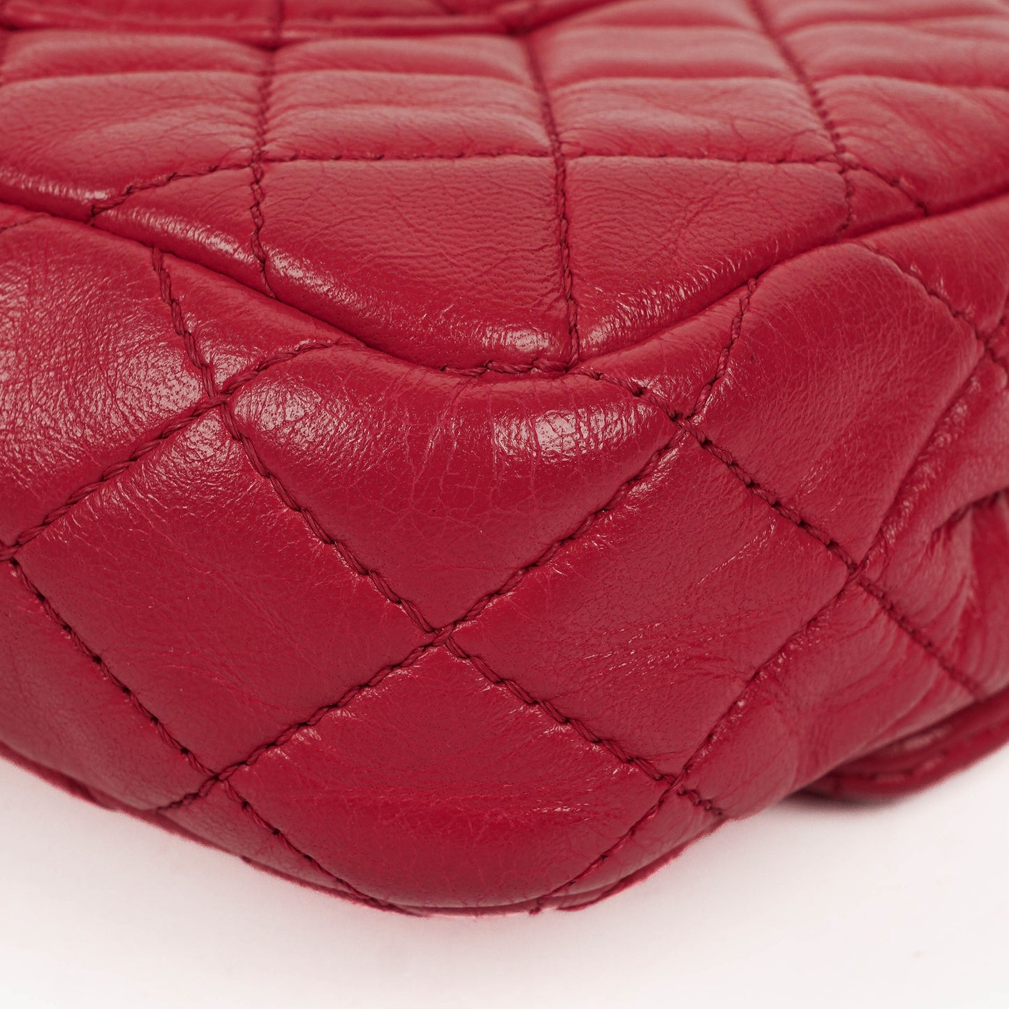 Chanel Valentine Charm Red Quilted Lambskin Flap Bag