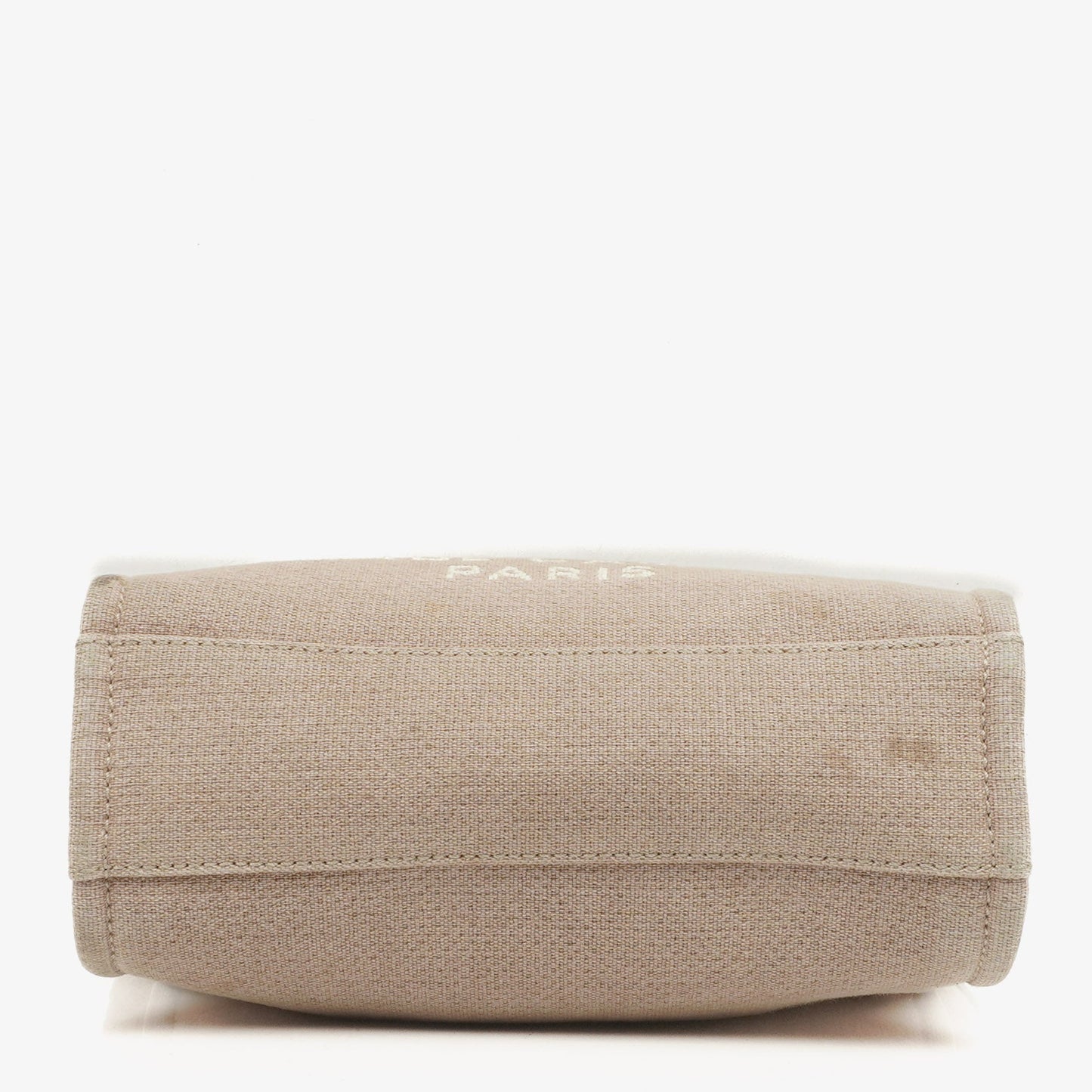 Chanel Beige Canvas North/South Deauville Shopping Tote Bag