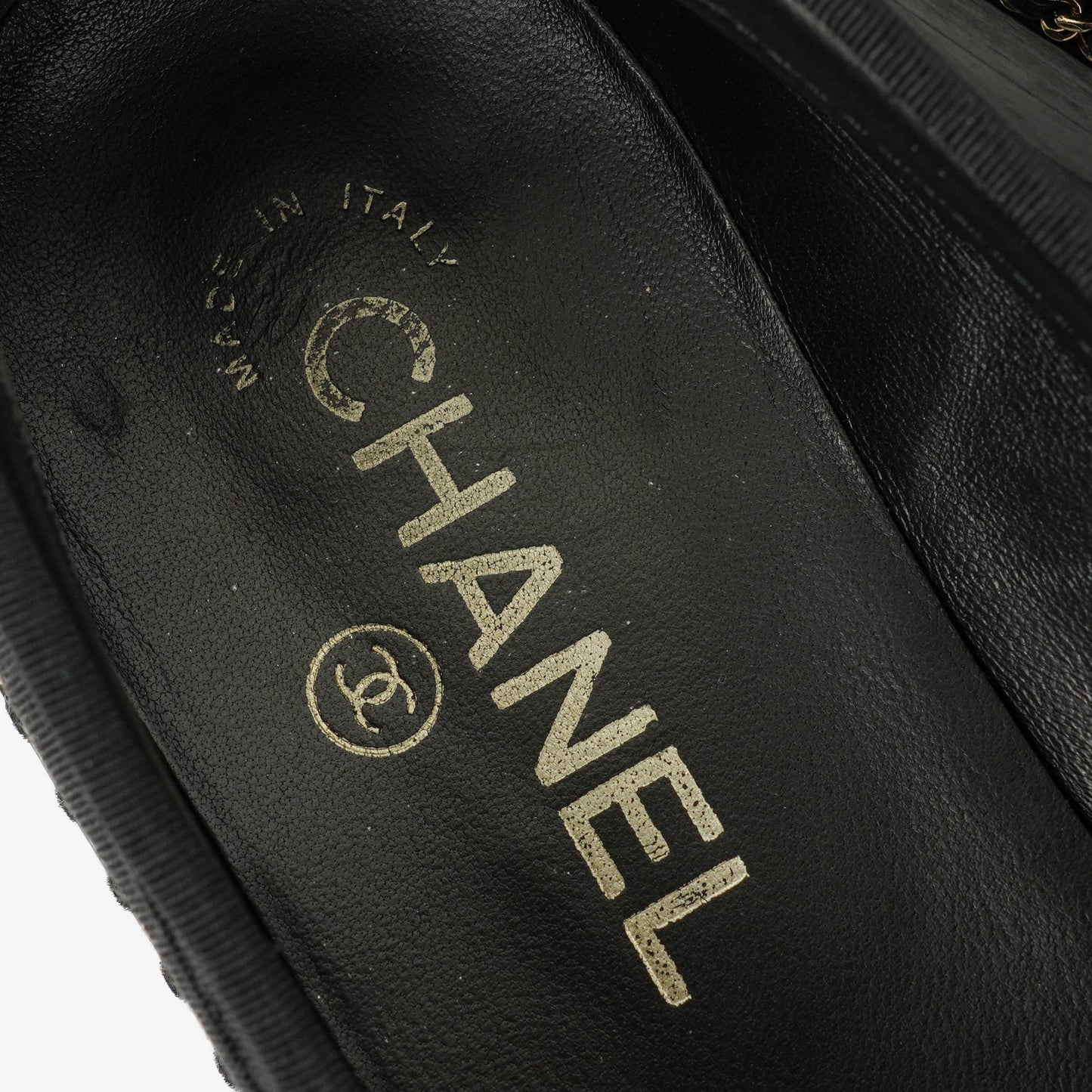 Chanel CC Velvet Platform Mocassins Loafers