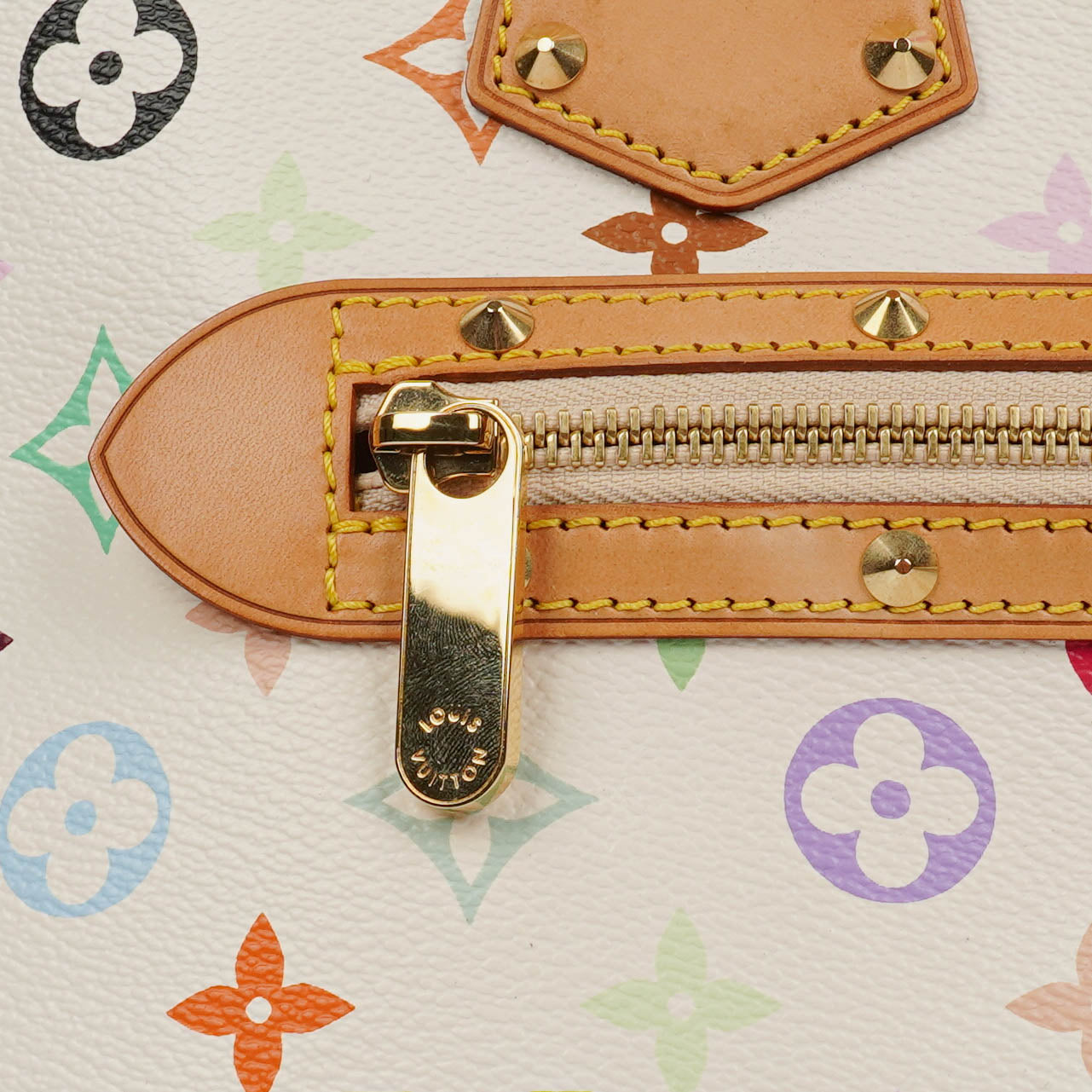 Louis Vuitton x Takashi Murakami Alma PM White Monogram Multicolor Bag