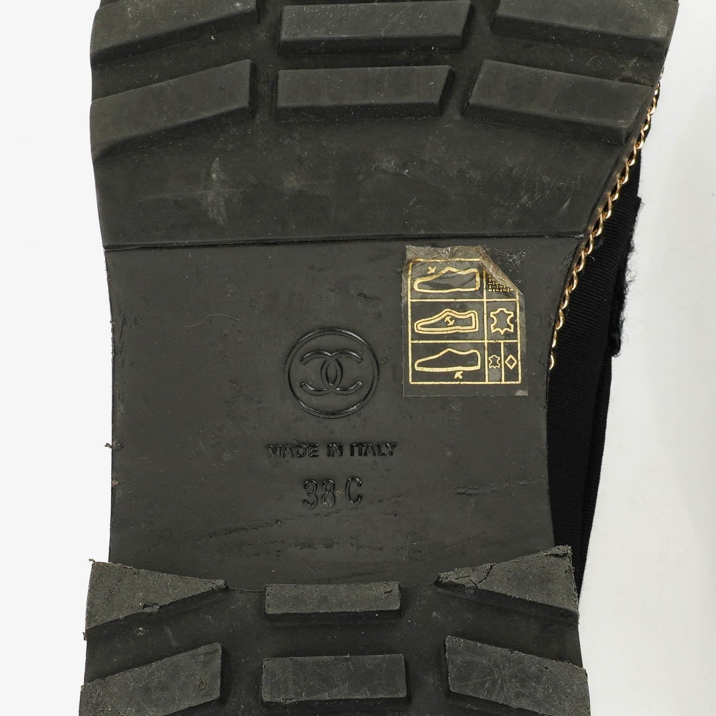Chanel CC Velvet Platform Mocassins Loafers