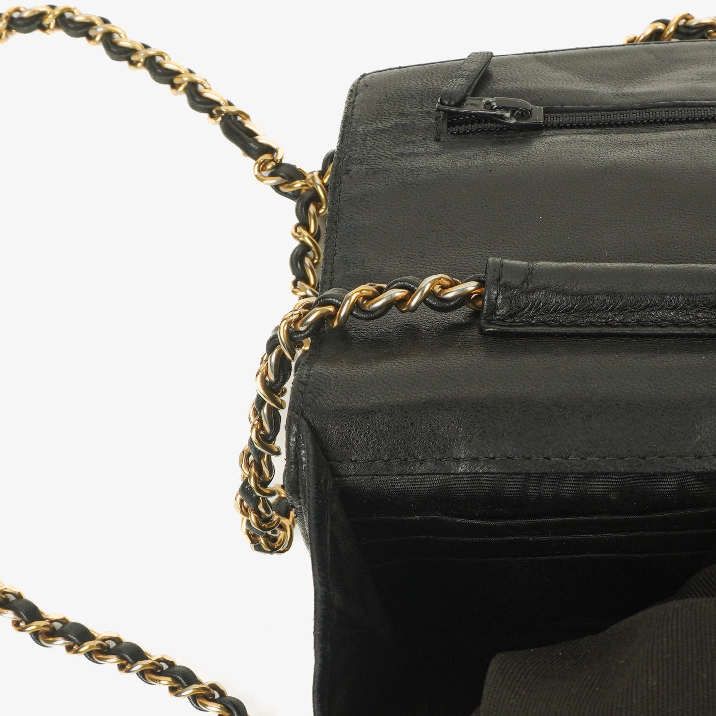 Chanel Black Caviar Timeless CC Wallet on Chain WOC