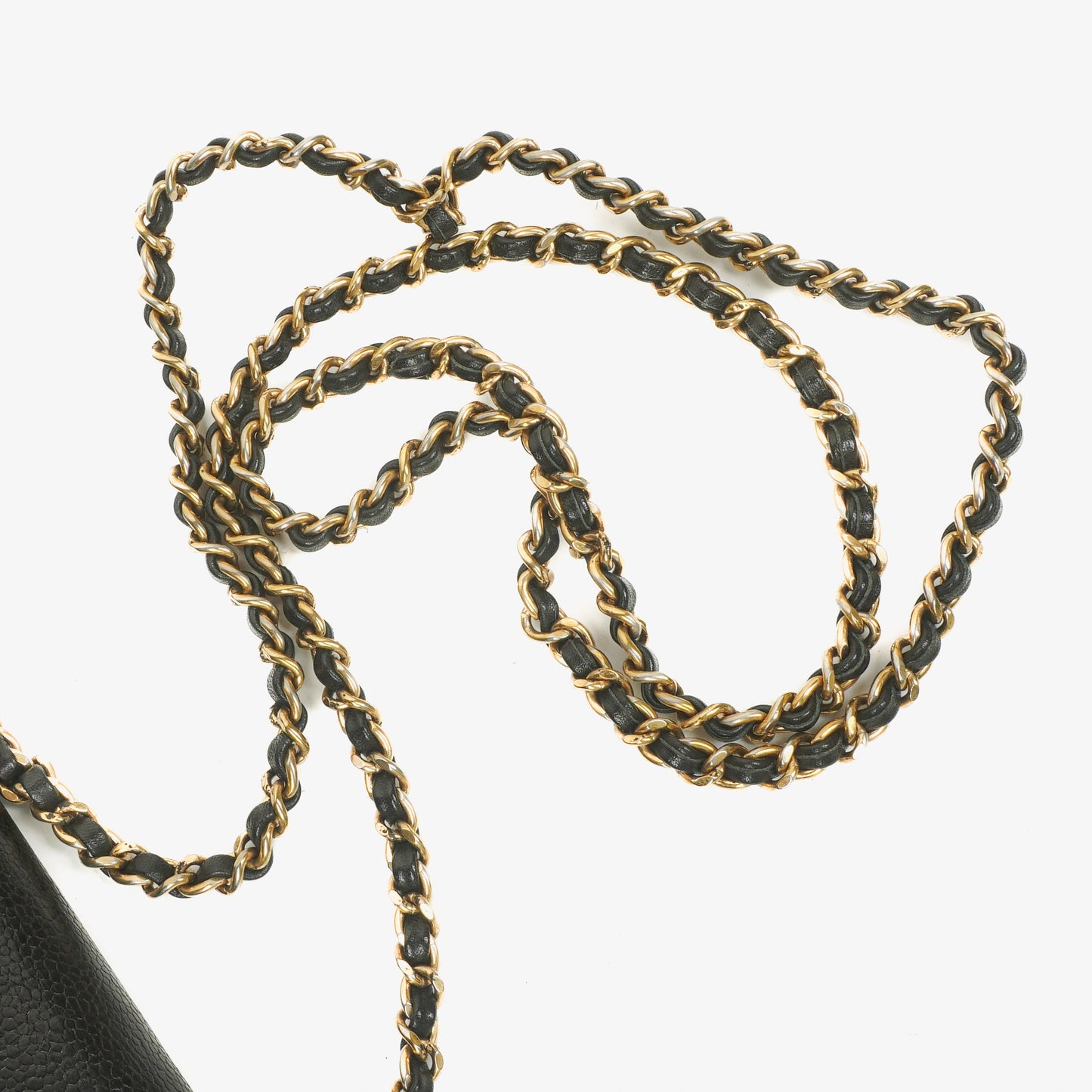 Chanel Black Caviar Timeless CC Wallet on Chain WOC