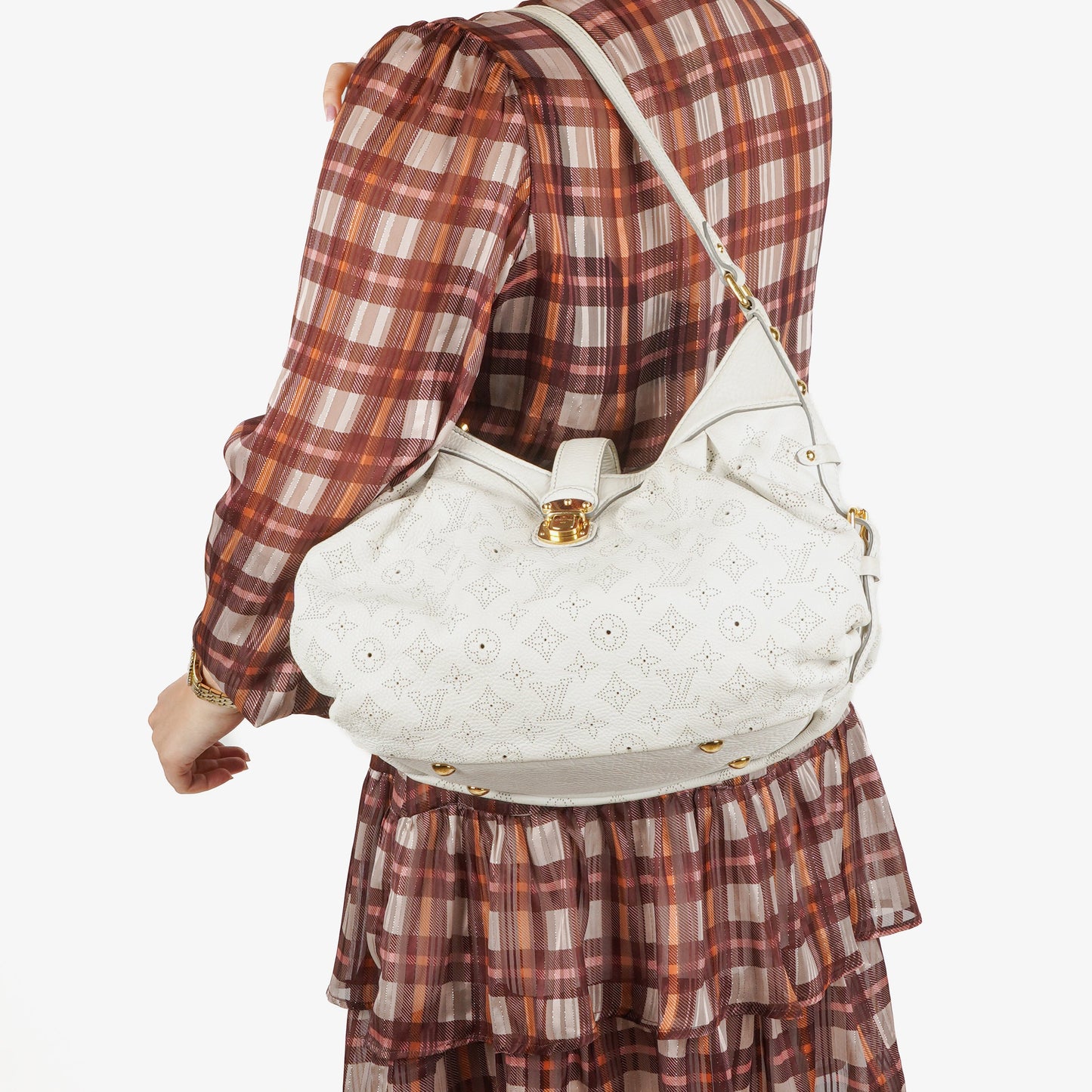 Louis Vuitton Mahina XS Leather White Monogram Shoulder Bag