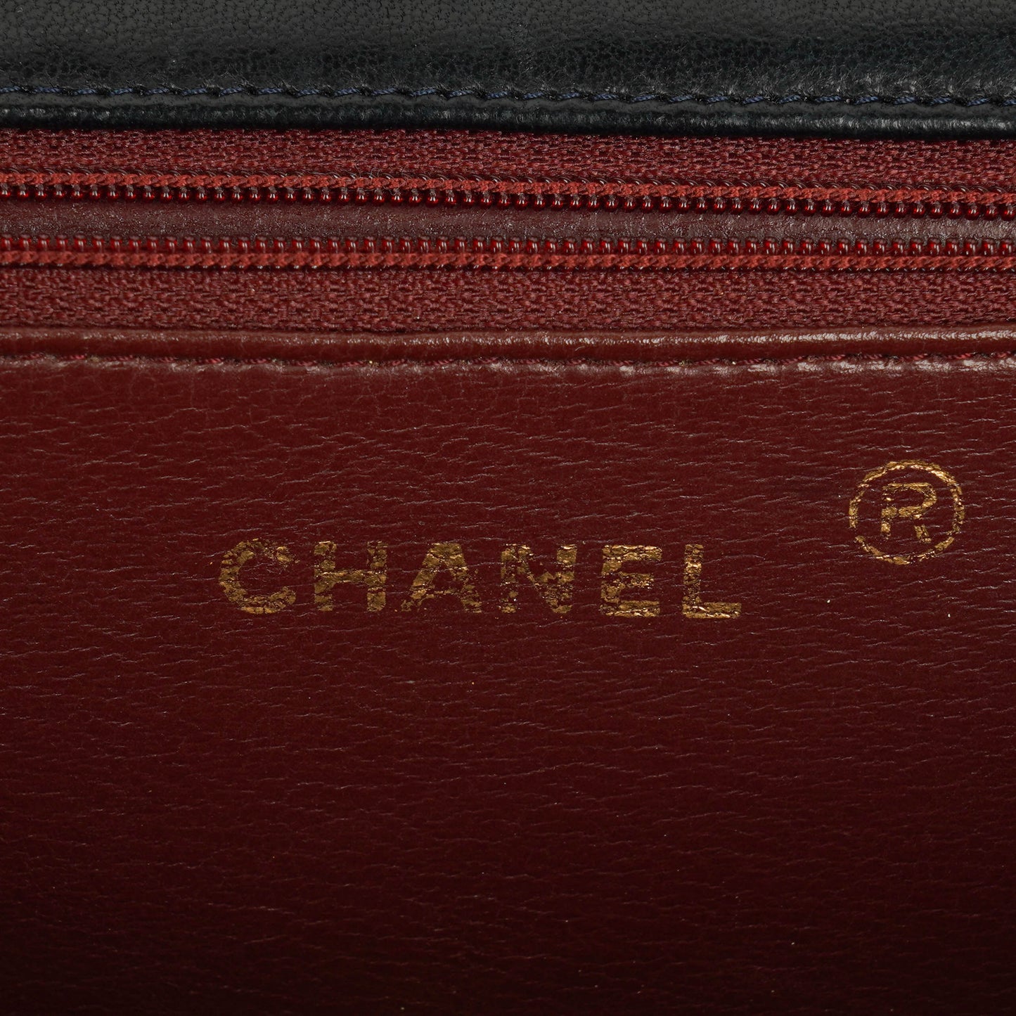 Chanel Classic Dark Navy Quilted Lambskin Single Flap Bag With 24K Gold-Plated Hardware