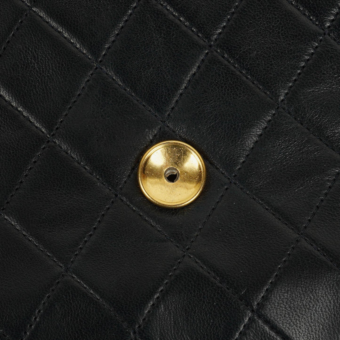Chanel Classic Dark Navy Quilted Lambskin Single Flap Bag With 24K Gold-Plated Hardware