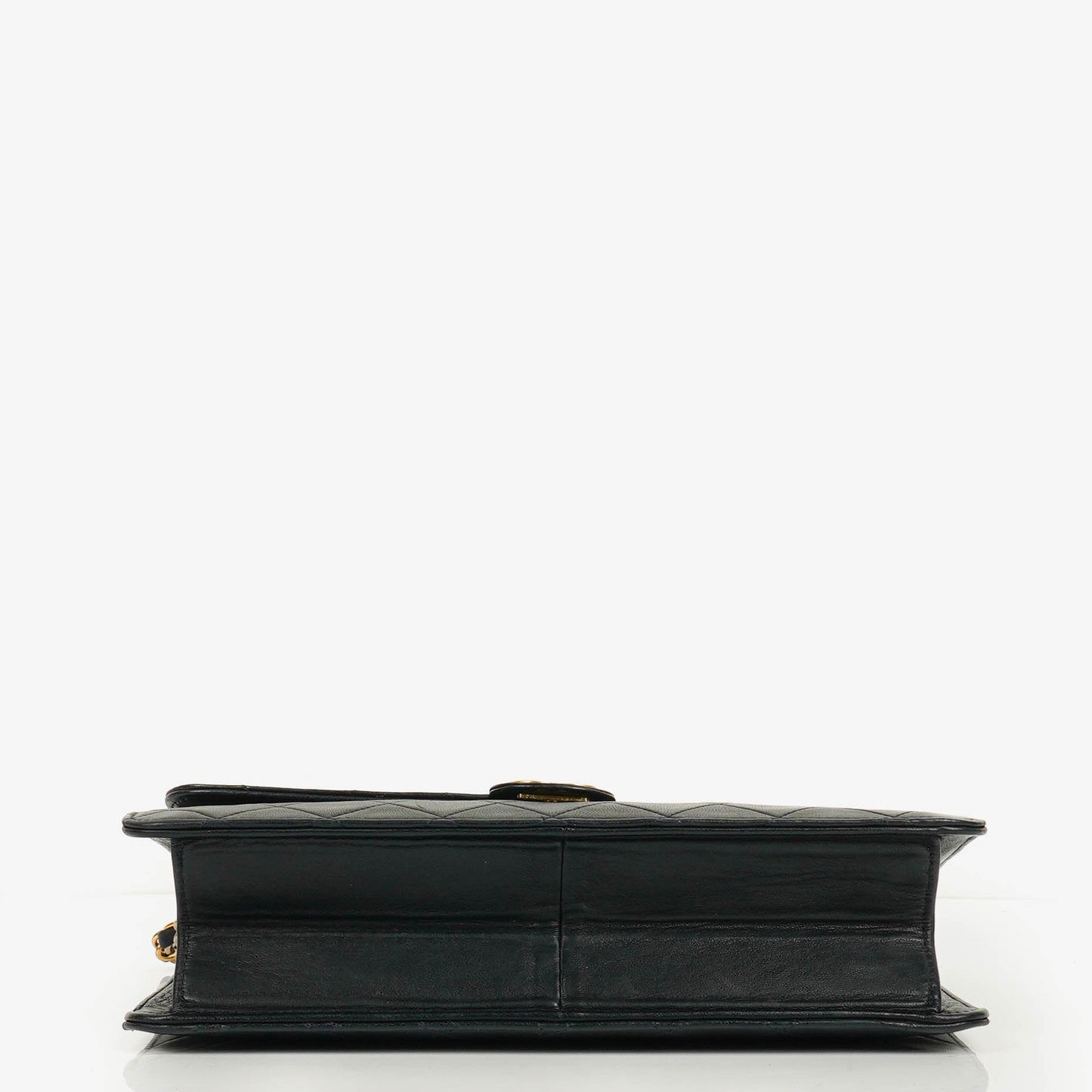 Chanel Classic Dark Navy Quilted Lambskin Single Flap Bag With 24K Gold-Plated Hardware