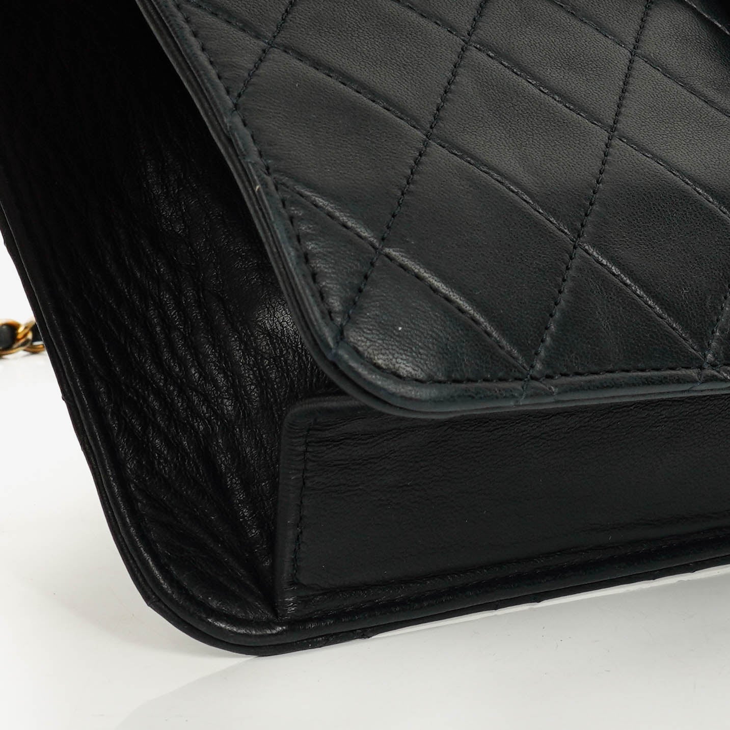 Chanel Classic Dark Navy Quilted Lambskin Single Flap Bag With 24K Gold-Plated Hardware