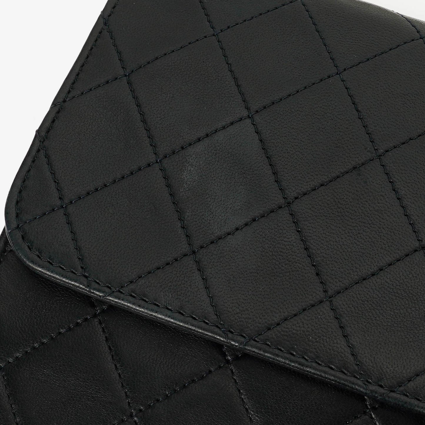 Chanel Classic Dark Navy Quilted Lambskin Single Flap Bag With 24K Gold-Plated Hardware