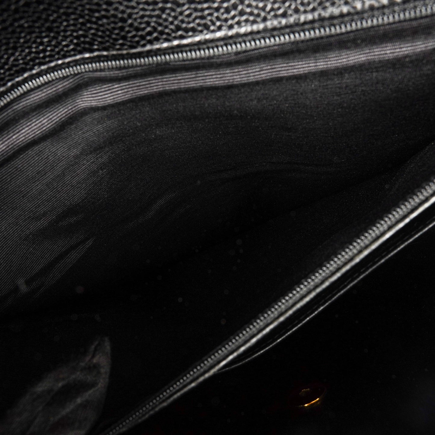 Chanel CC Maxi Logo Black Caviar Leather Briefcase