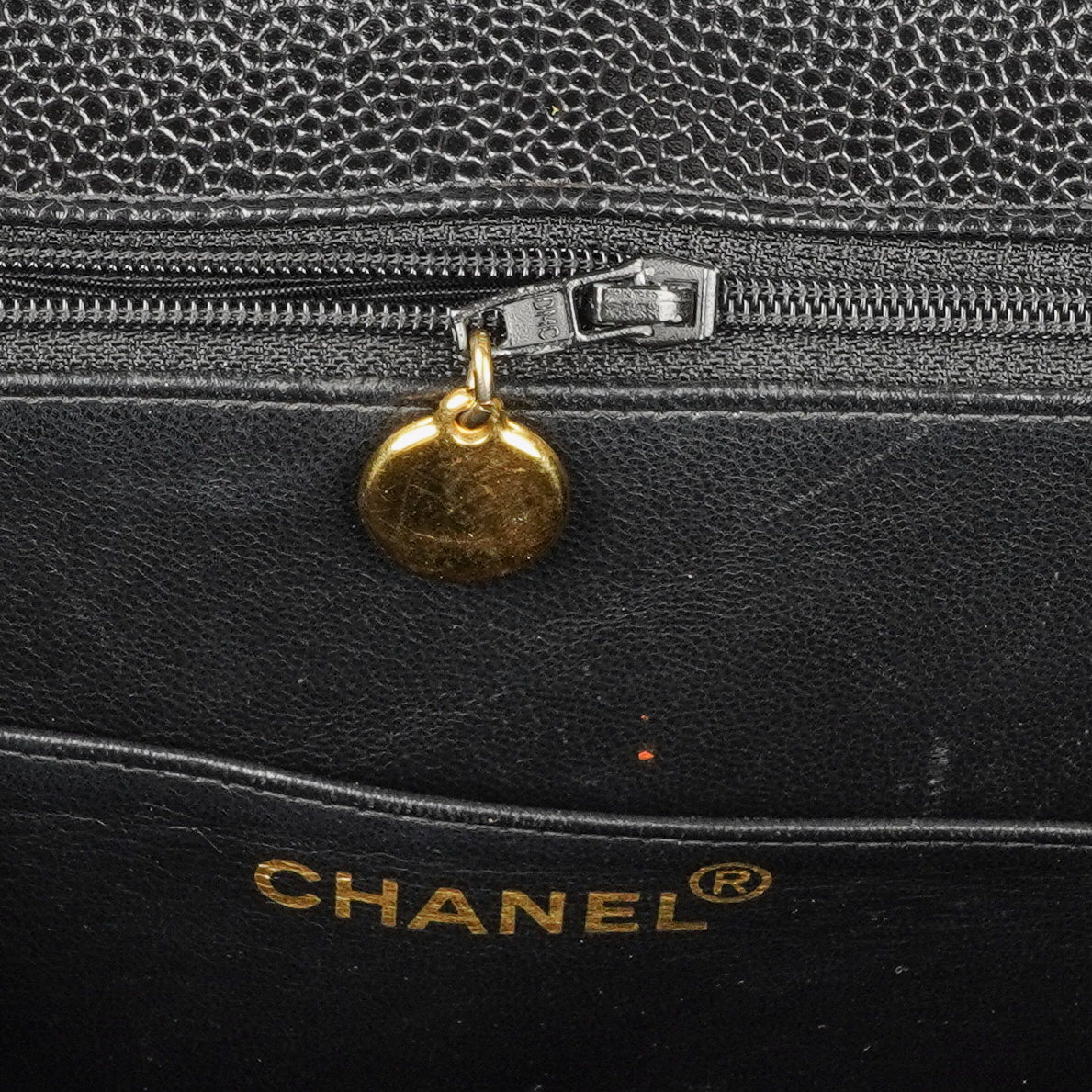 Chanel CC Maxi Logo Black Caviar Leather Briefcase