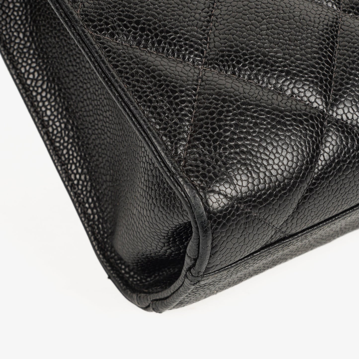 Chanel CC Maxi Logo Black Caviar Leather Briefcase