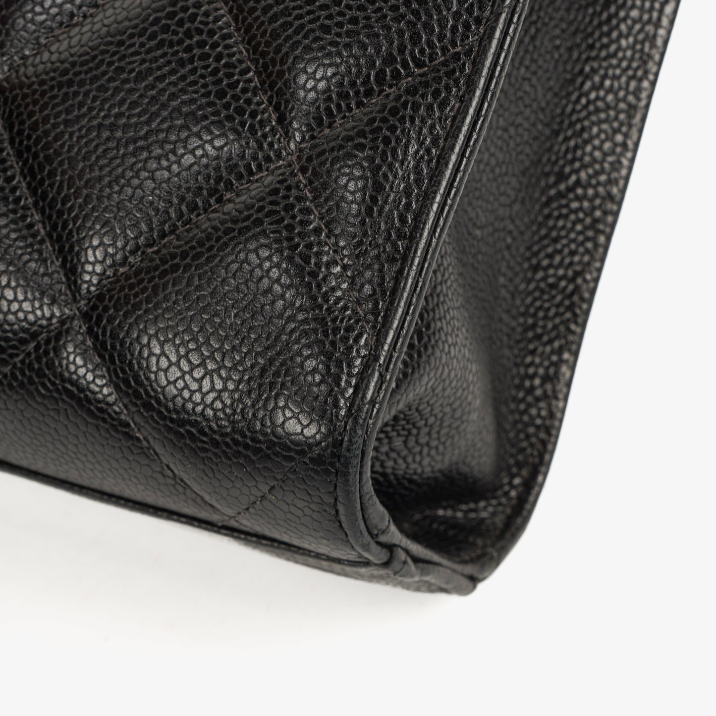 Chanel CC Maxi Logo Black Caviar Leather Briefcase