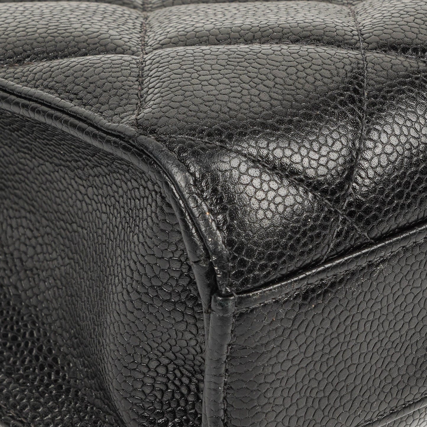 Chanel CC Maxi Logo Black Caviar Leather Briefcase