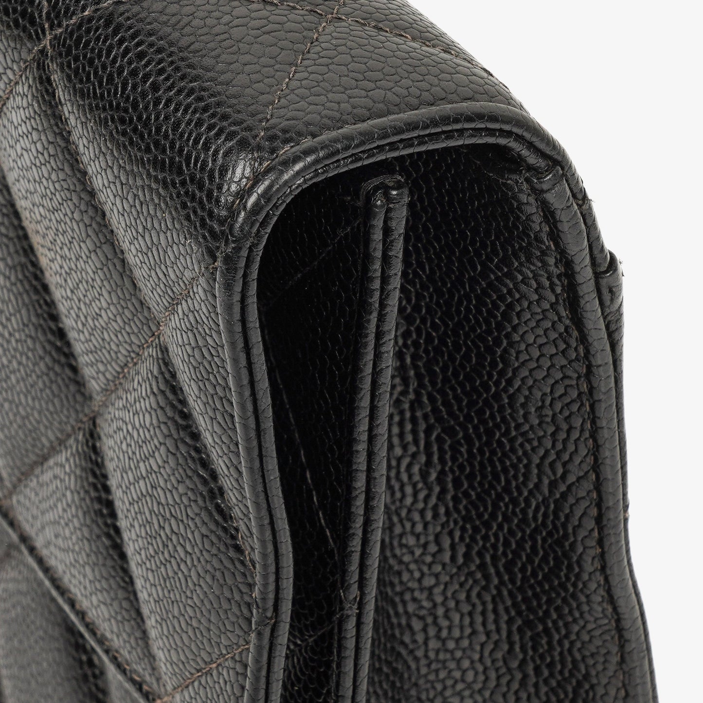 Chanel CC Maxi Logo Black Caviar Leather Briefcase
