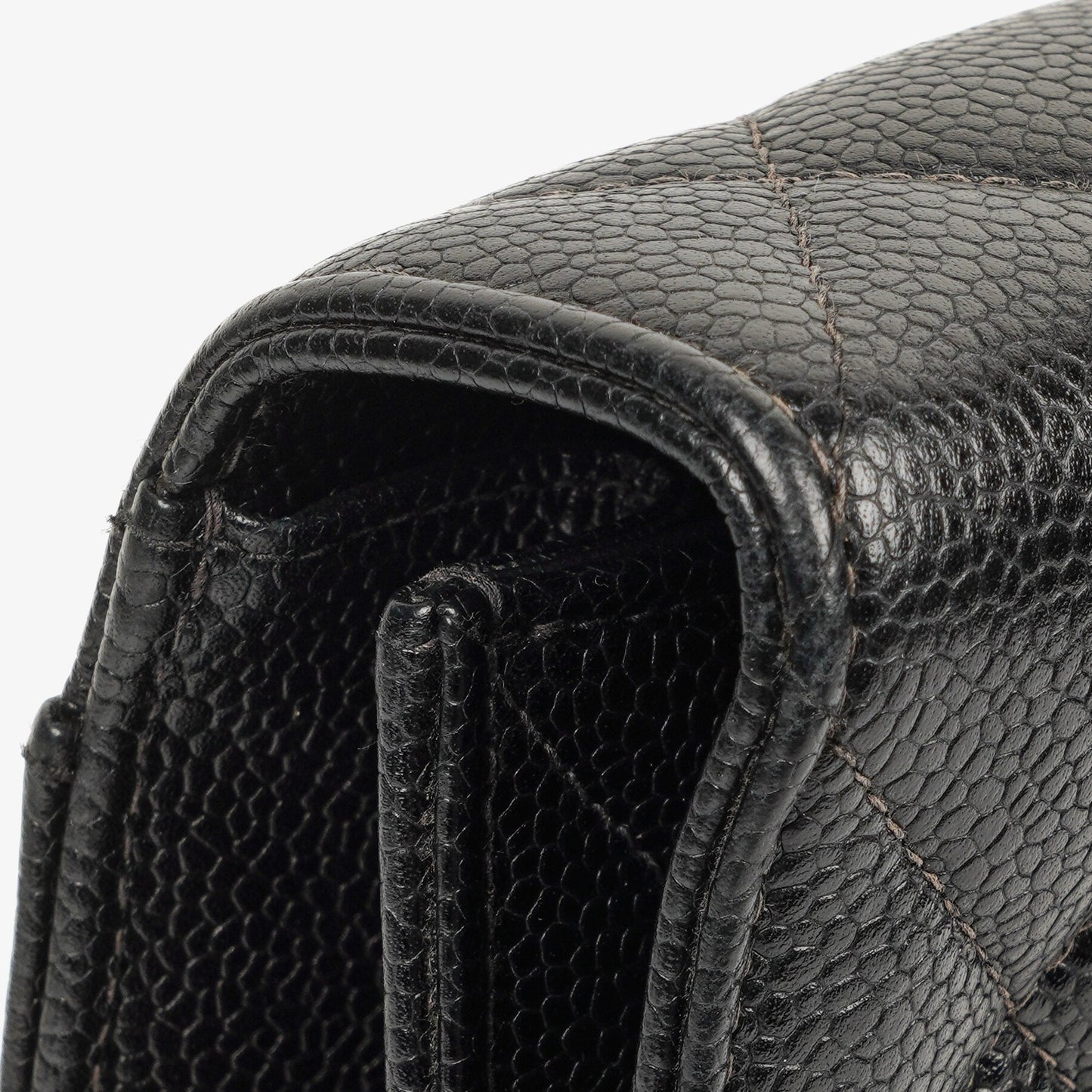 Chanel CC Maxi Logo Black Caviar Leather Briefcase