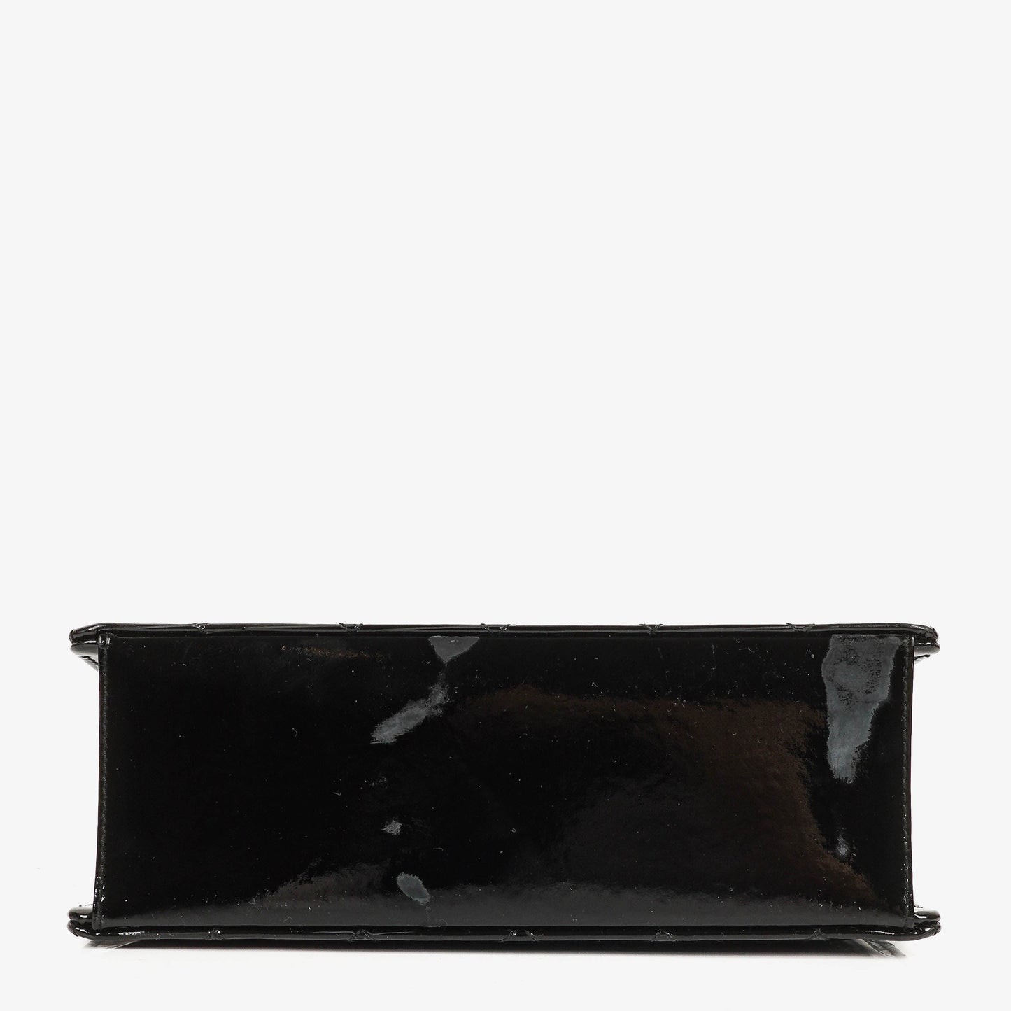 Chanel CC Black Quilted Patent Leather Handbag With 24K Gold-Plated Hardware