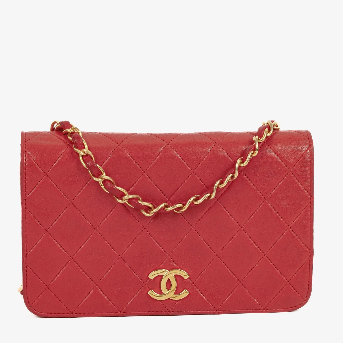 Chanel Classic Full Flap Bag Quilted Leather 24K Gold-Plated Hardware