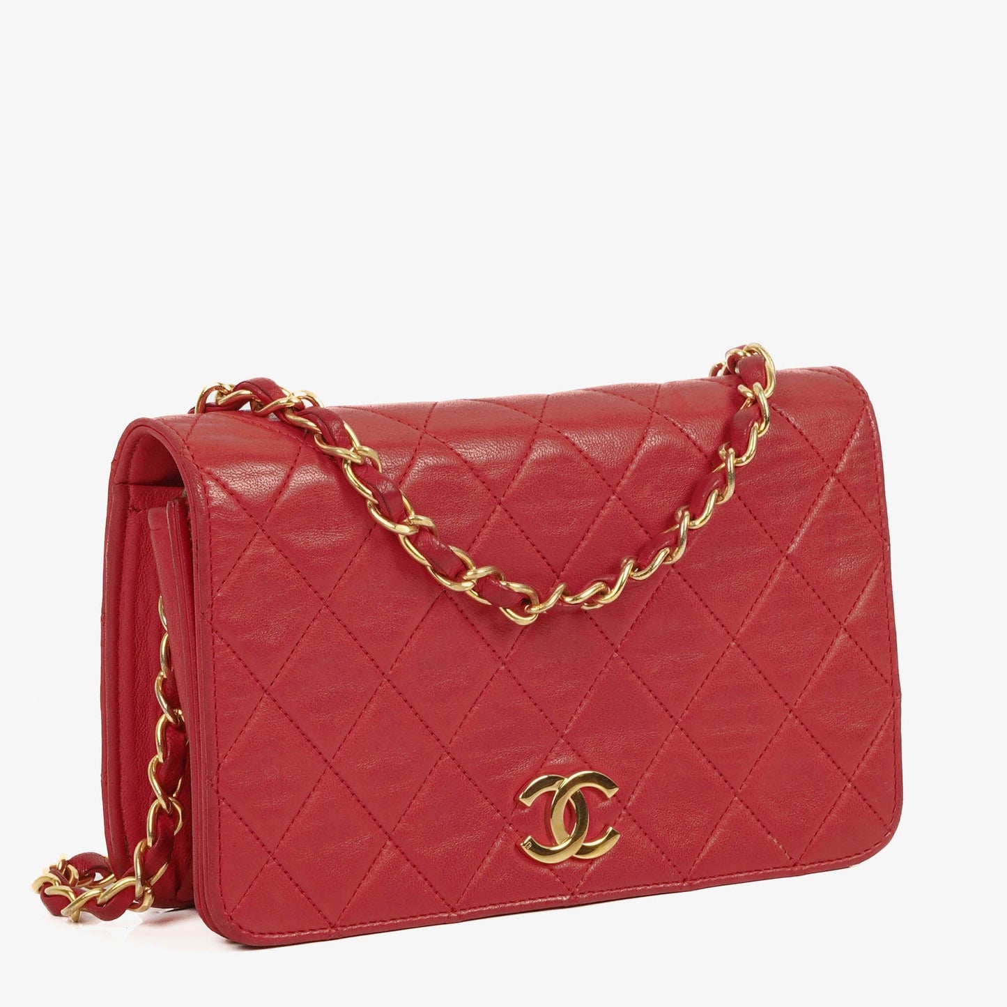 Chanel Classic Full Flap Bag Quilted Leather 24K Gold-Plated Hardware