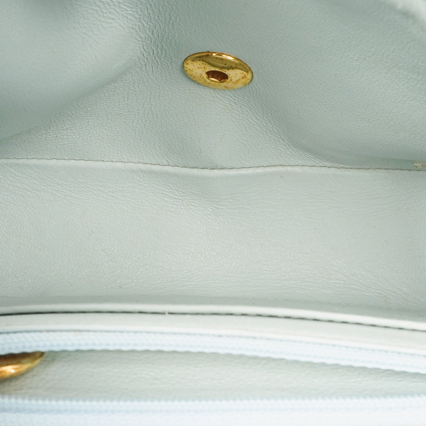 Chanel  Quilted Suede Light Blue Mini Flap Bag