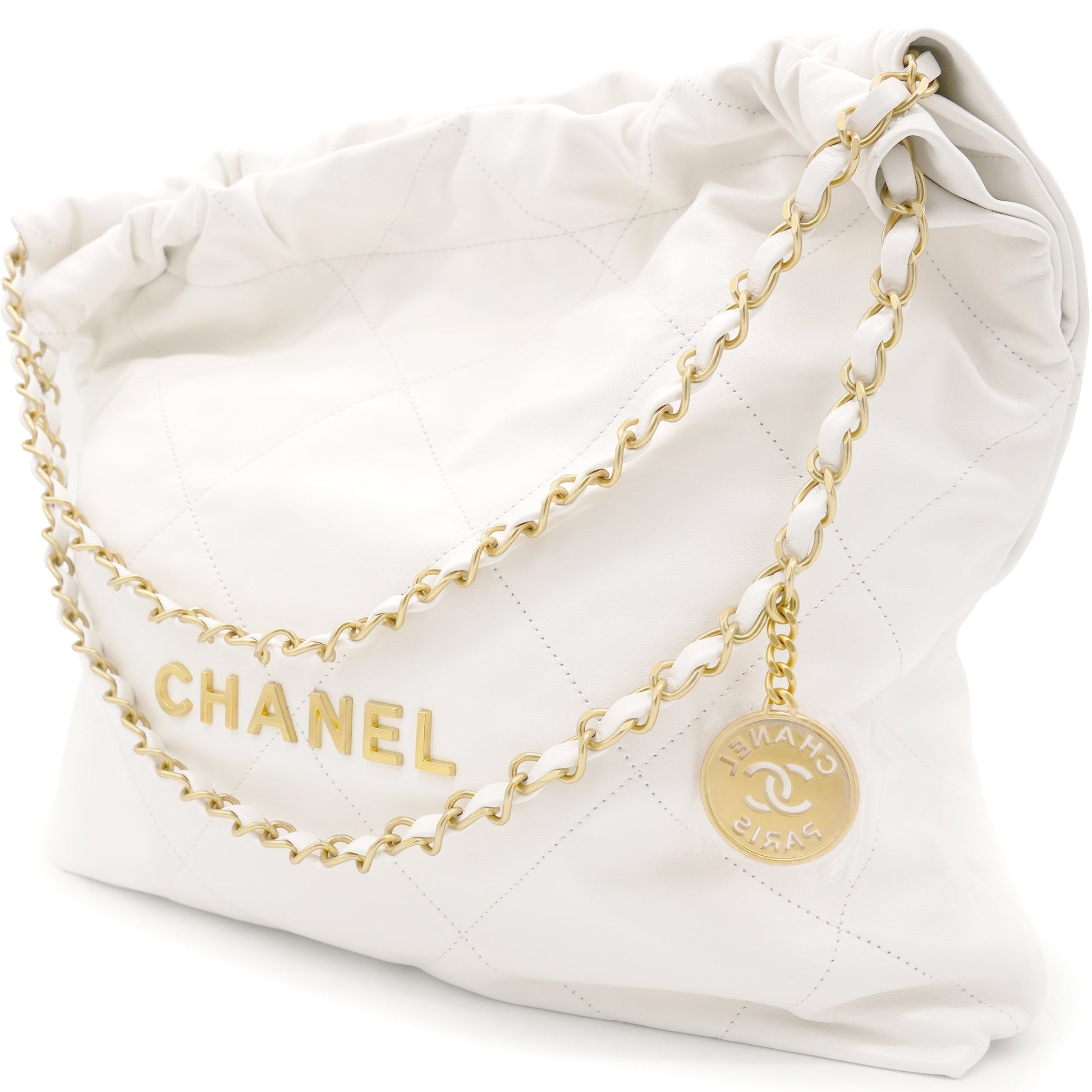 Chanel Shiny Calfskin Quilted Handbag - Rovelle Bags