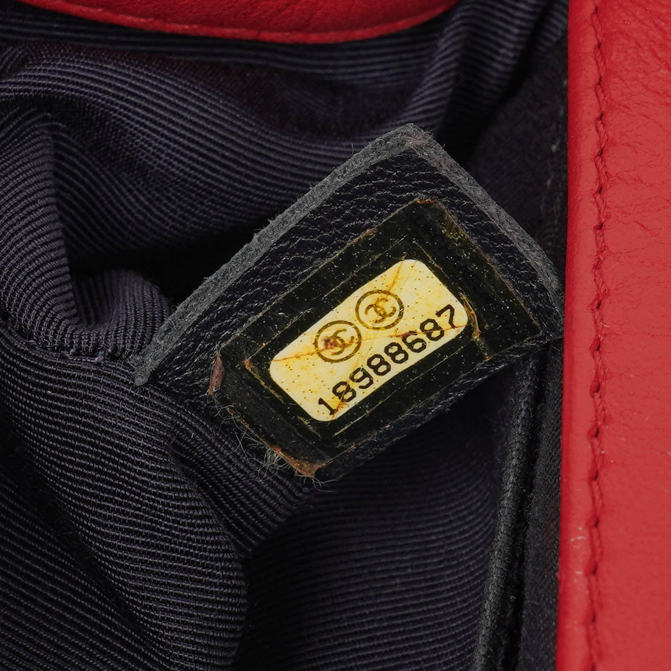 Chanel Boy Red Flap Leather Bag