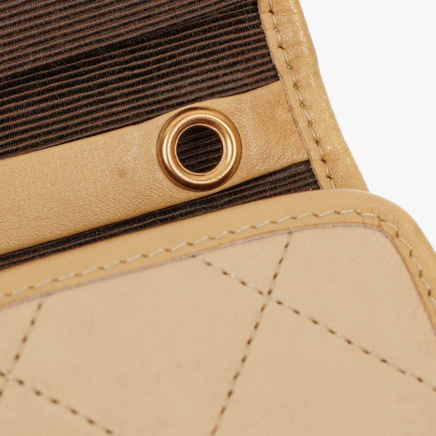 Chanel Mini Flap Bag Beige Quilted Lambskin With 24K Gold-Plated Hardware