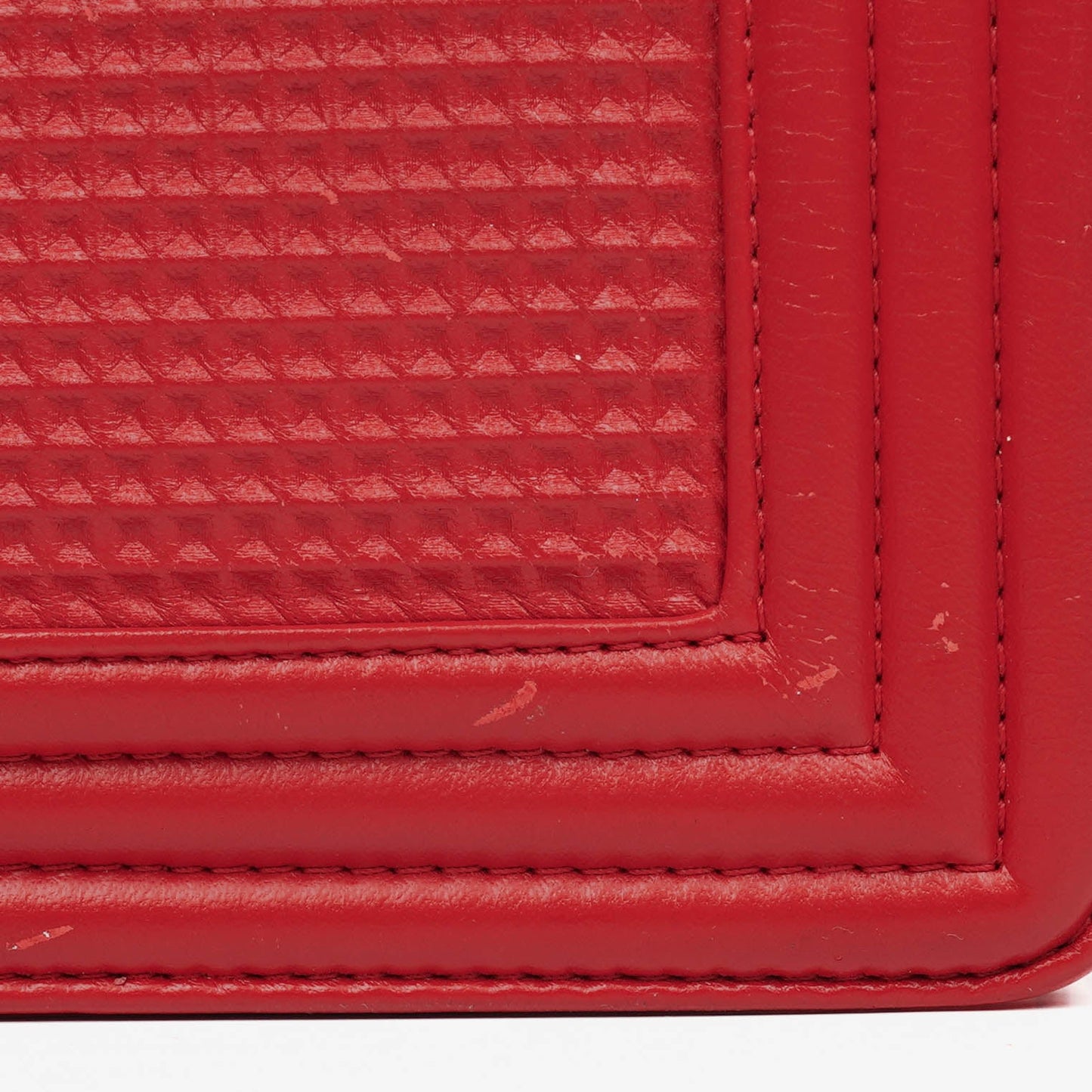 Chanel Boy Red Flap Leather Bag