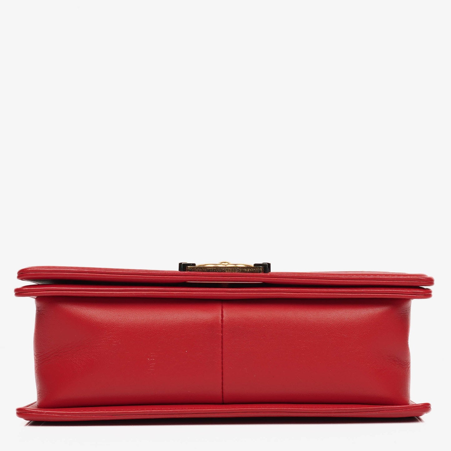 Chanel Boy Red Flap Leather Bag