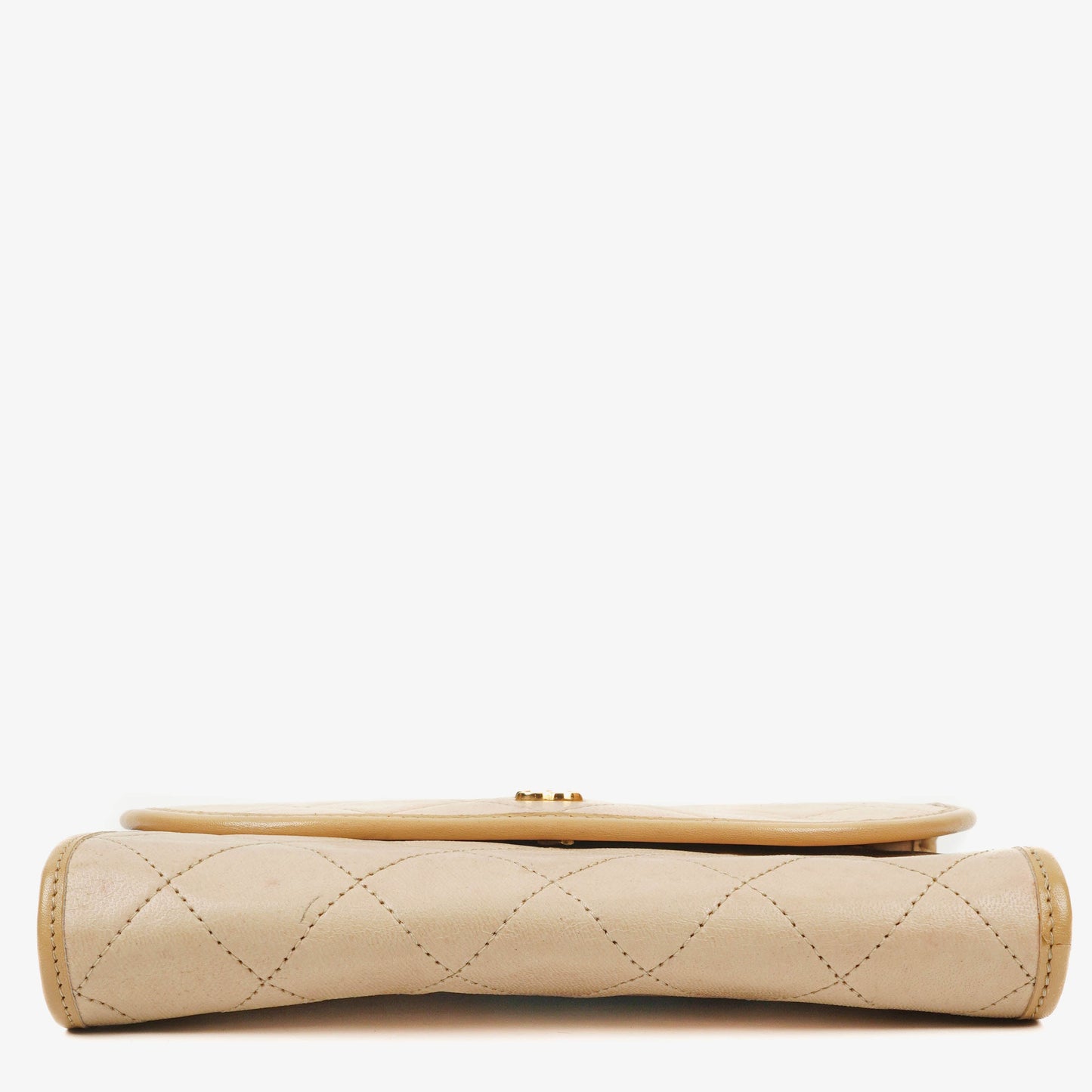 Chanel Mini Flap Bag Beige Quilted Lambskin With 24K Gold-Plated Hardware