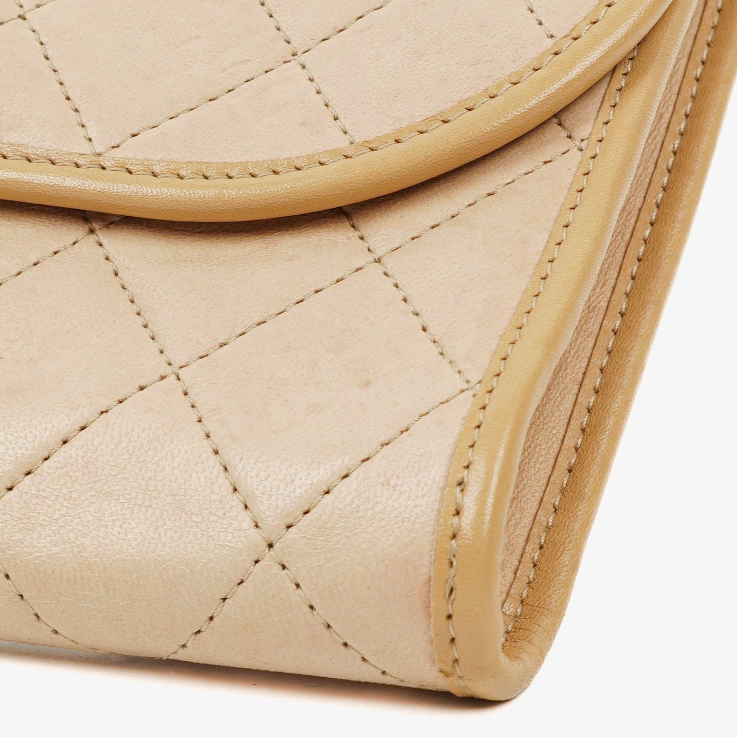 Chanel Mini Flap Bag Beige Quilted Lambskin With 24K Gold-Plated Hardware