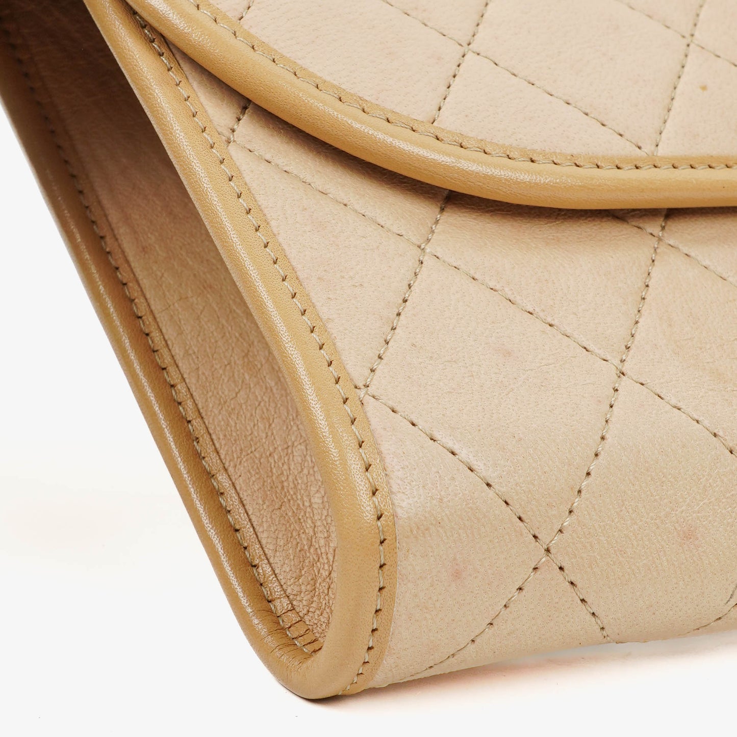 Chanel Mini Flap Bag Beige Quilted Lambskin With 24K Gold-Plated Hardware