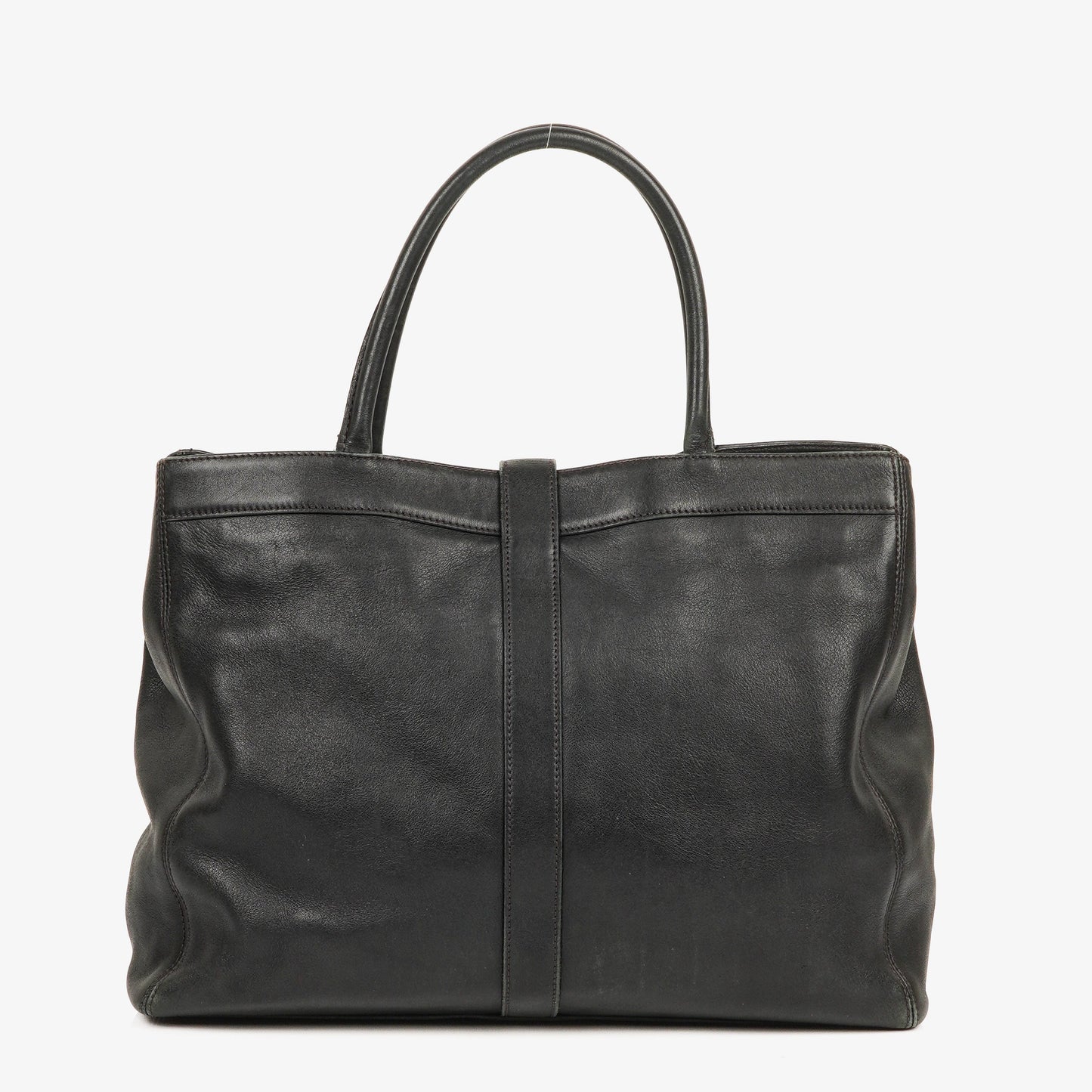 Chanel CC Black Leather Tote Bag