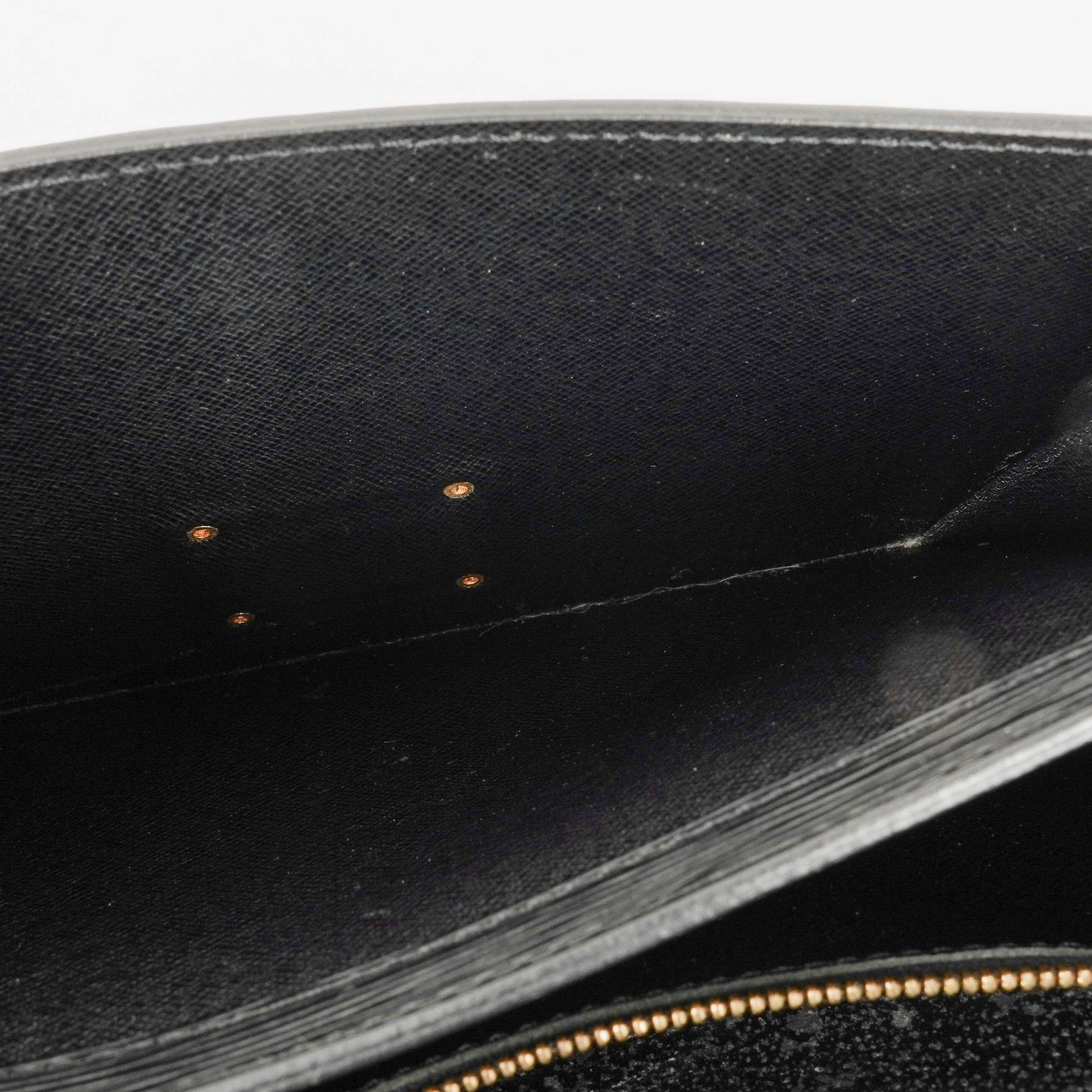 Louis Vuitton Pochette Sellier Dragonne Black EPI Leather Clutch Bag