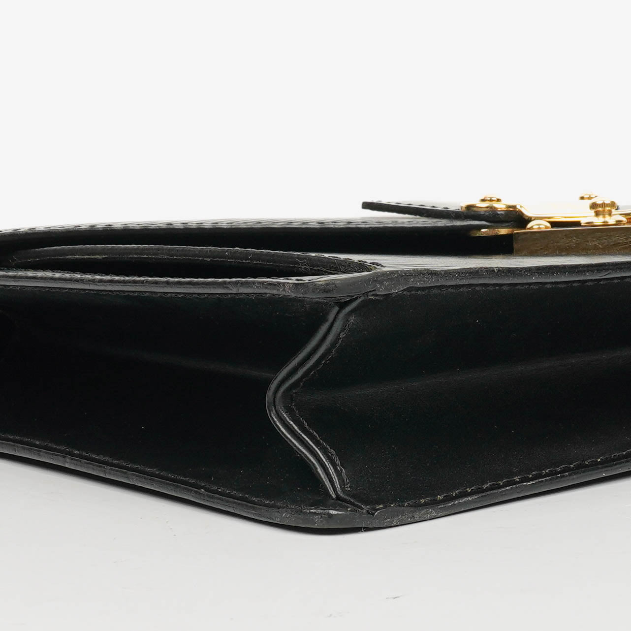 Louis Vuitton Pochette Sellier Dragonne Black EPI Leather Clutch Bag