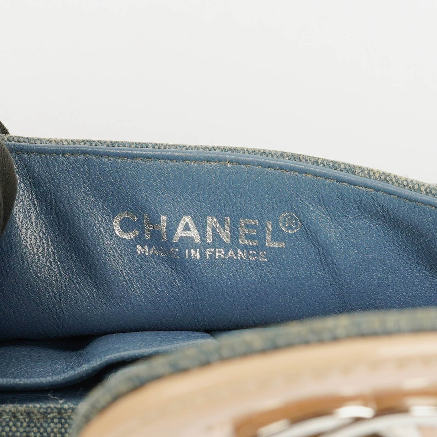 Chanel Blue Denim East West Chocolate Bar Bag
