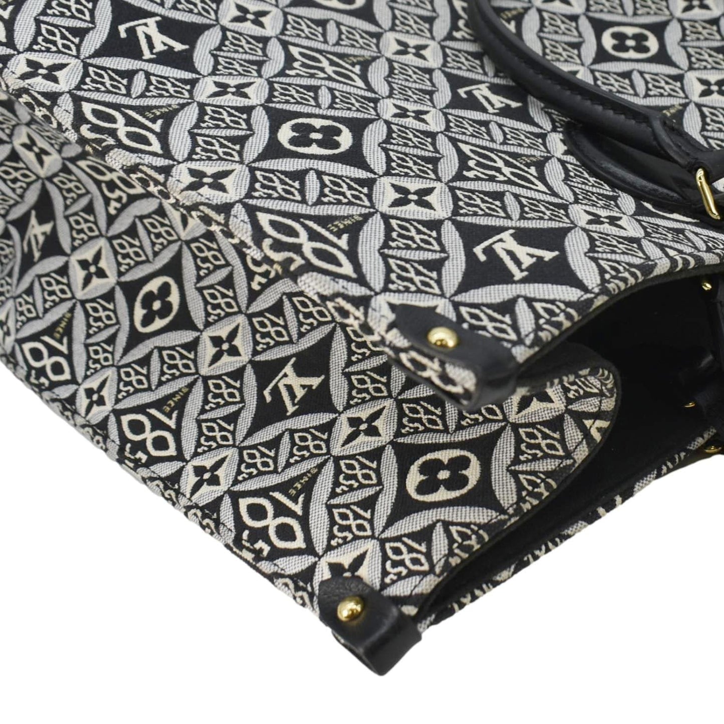 LOUIS VUITTON Onthego GM 1854 Jacquard Tote Bag Grey