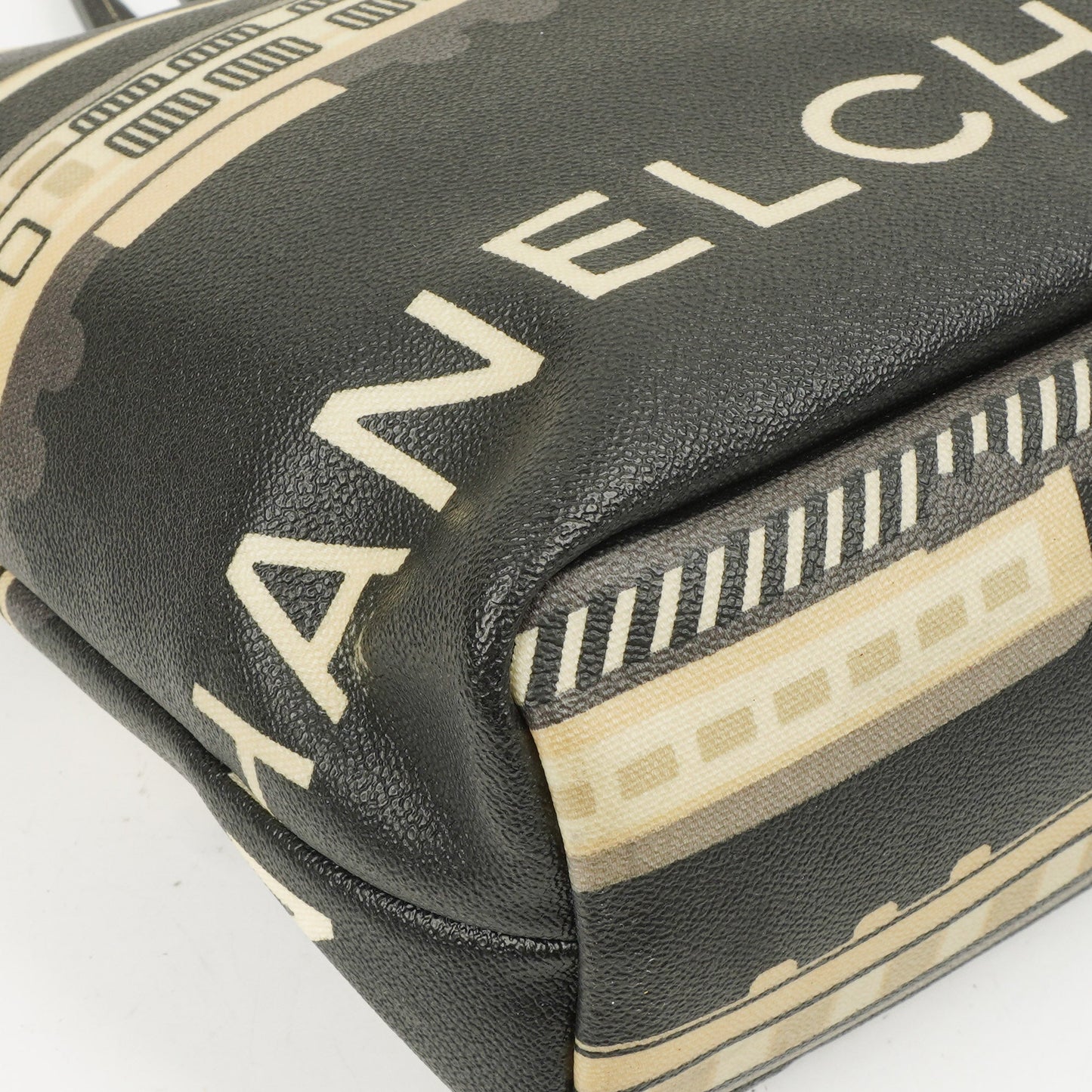 Chanel Black Coated Canvas Le Train Bag