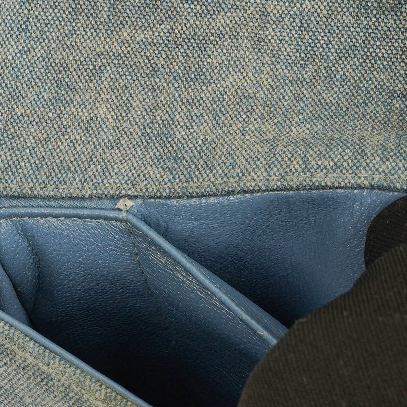 Chanel Blue Denim East West Chocolate Bar Bag