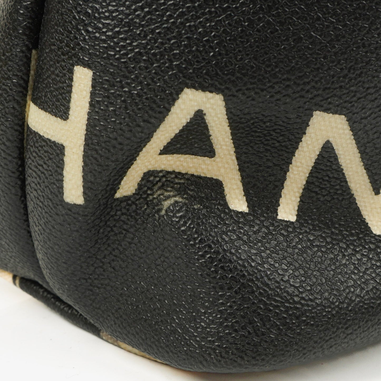Chanel Black Coated Canvas Le Train Bag