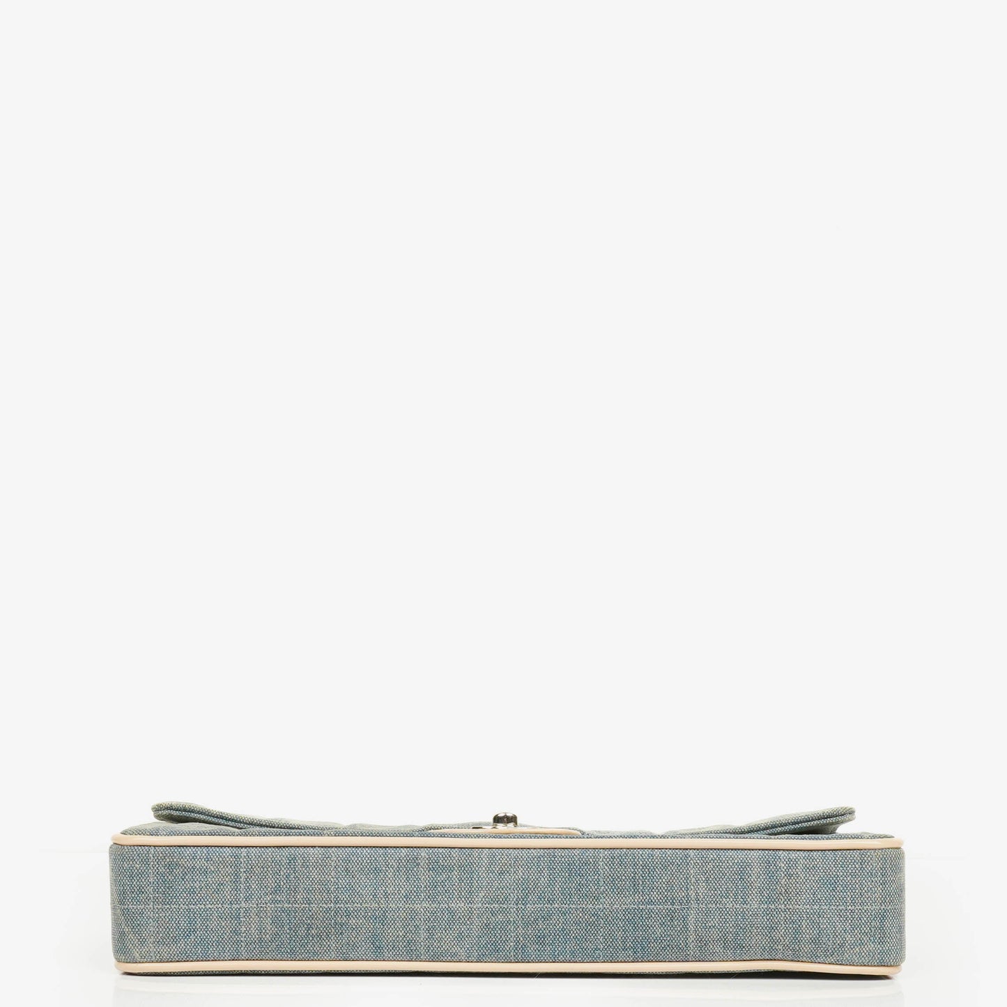 Chanel Blue Denim East West Chocolate Bar Bag