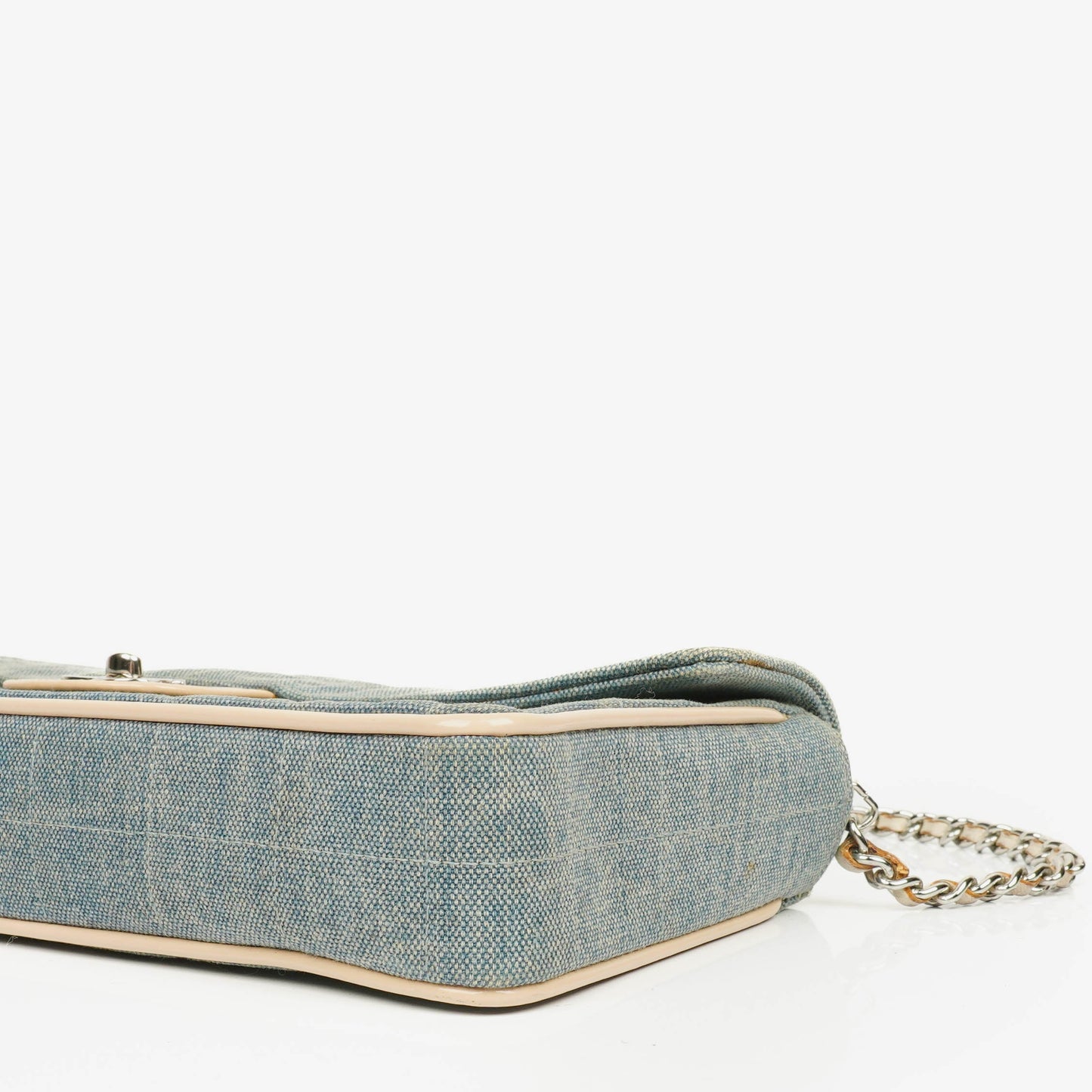 Chanel Blue Denim East West Chocolate Bar Bag