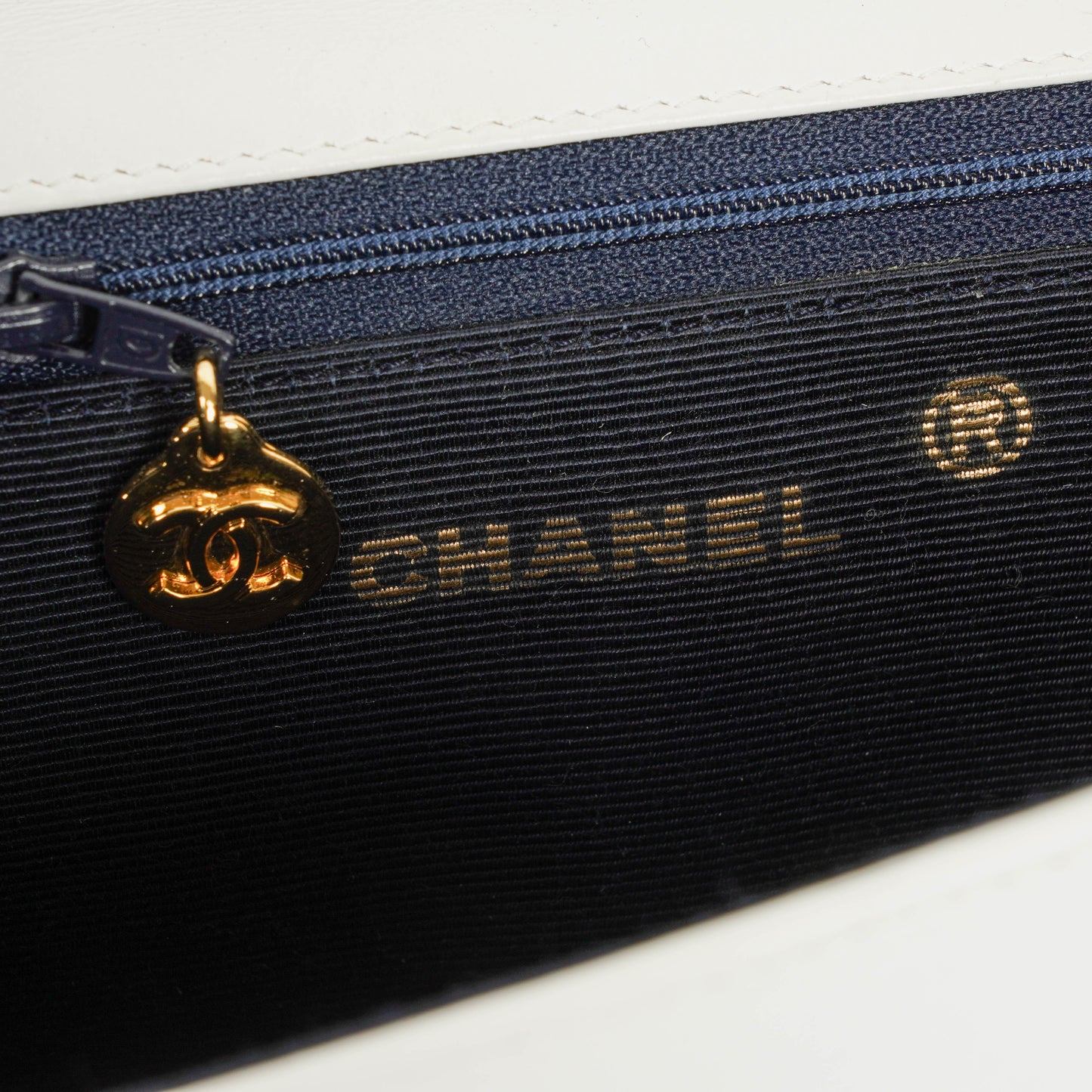 Chanel Classic Lambskin Half Moon White Flap Bag