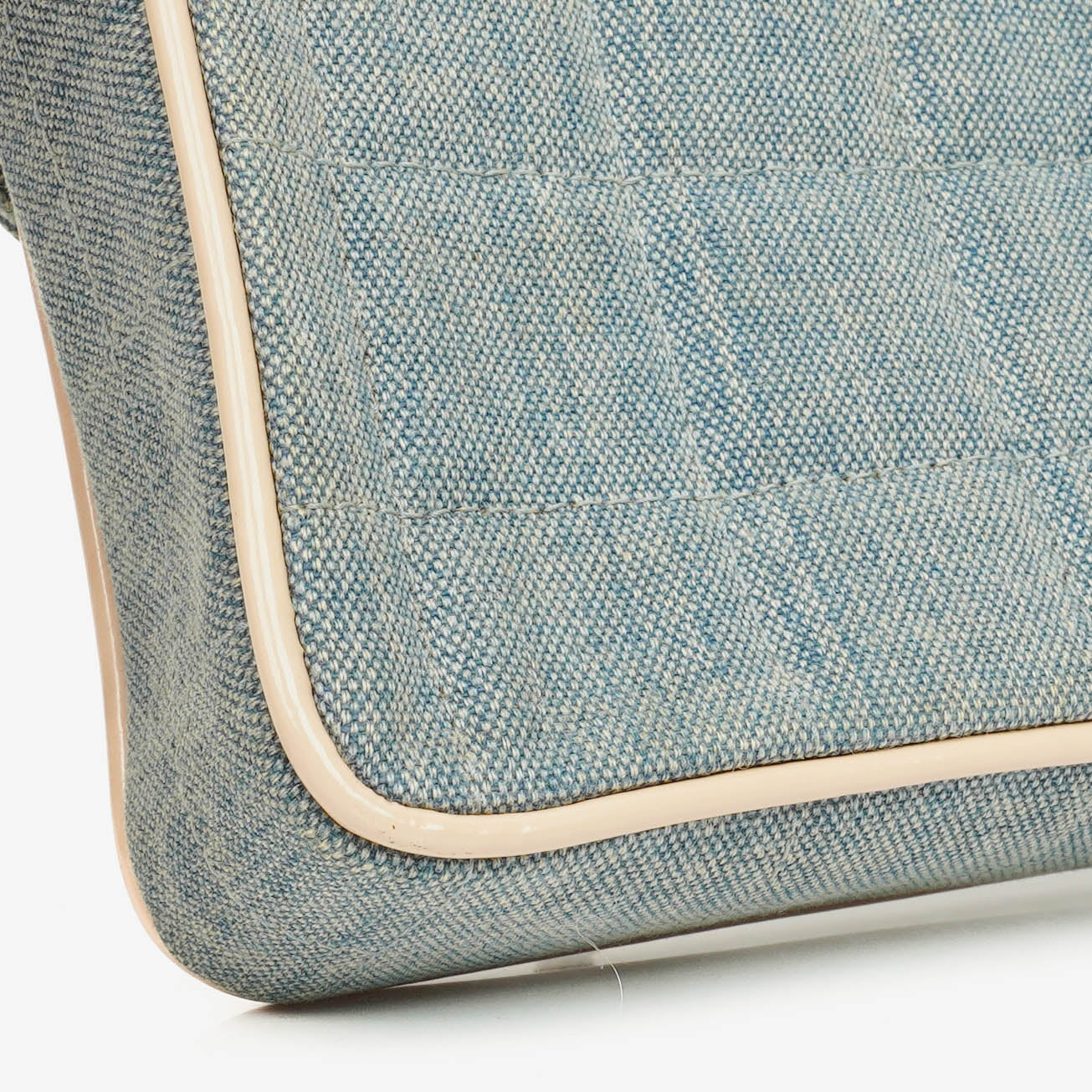 Chanel Blue Denim East West Chocolate Bar Bag