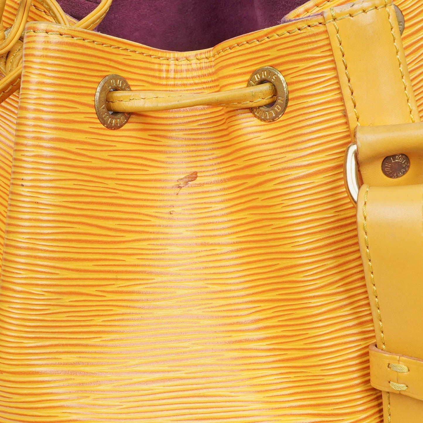 Louis Vuitton Petit Noe Yellow EPI Leather Shoulder Bag