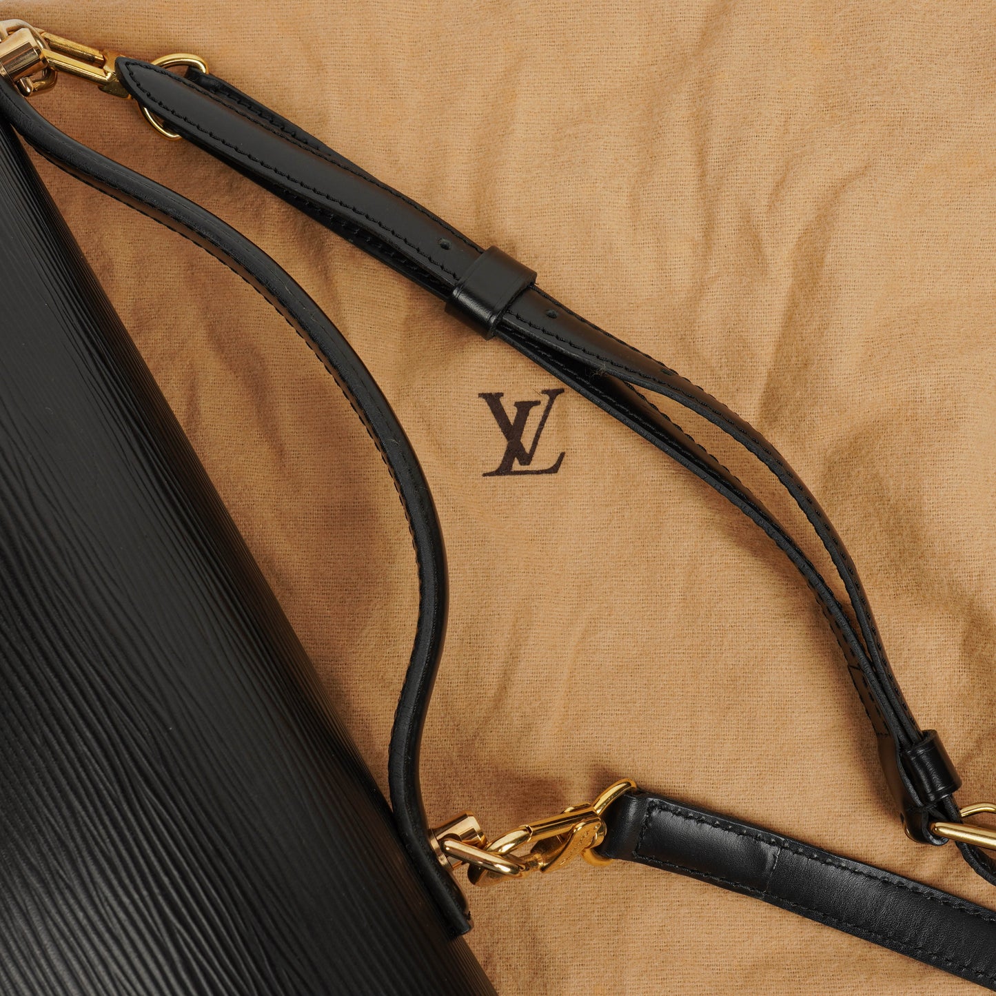 Louis Vuitton Monceau Black EPI Leather Handbag
