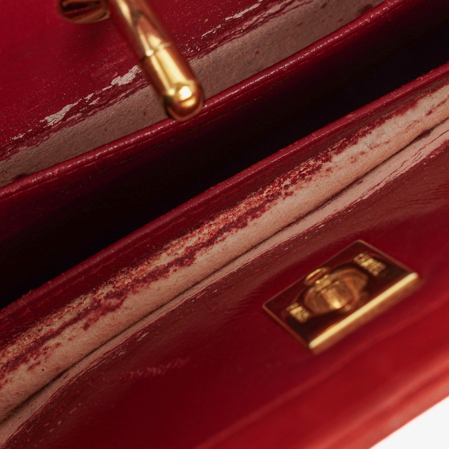 Chanel Red Lambskin Quilted Small 31  Shopping Tote Bag